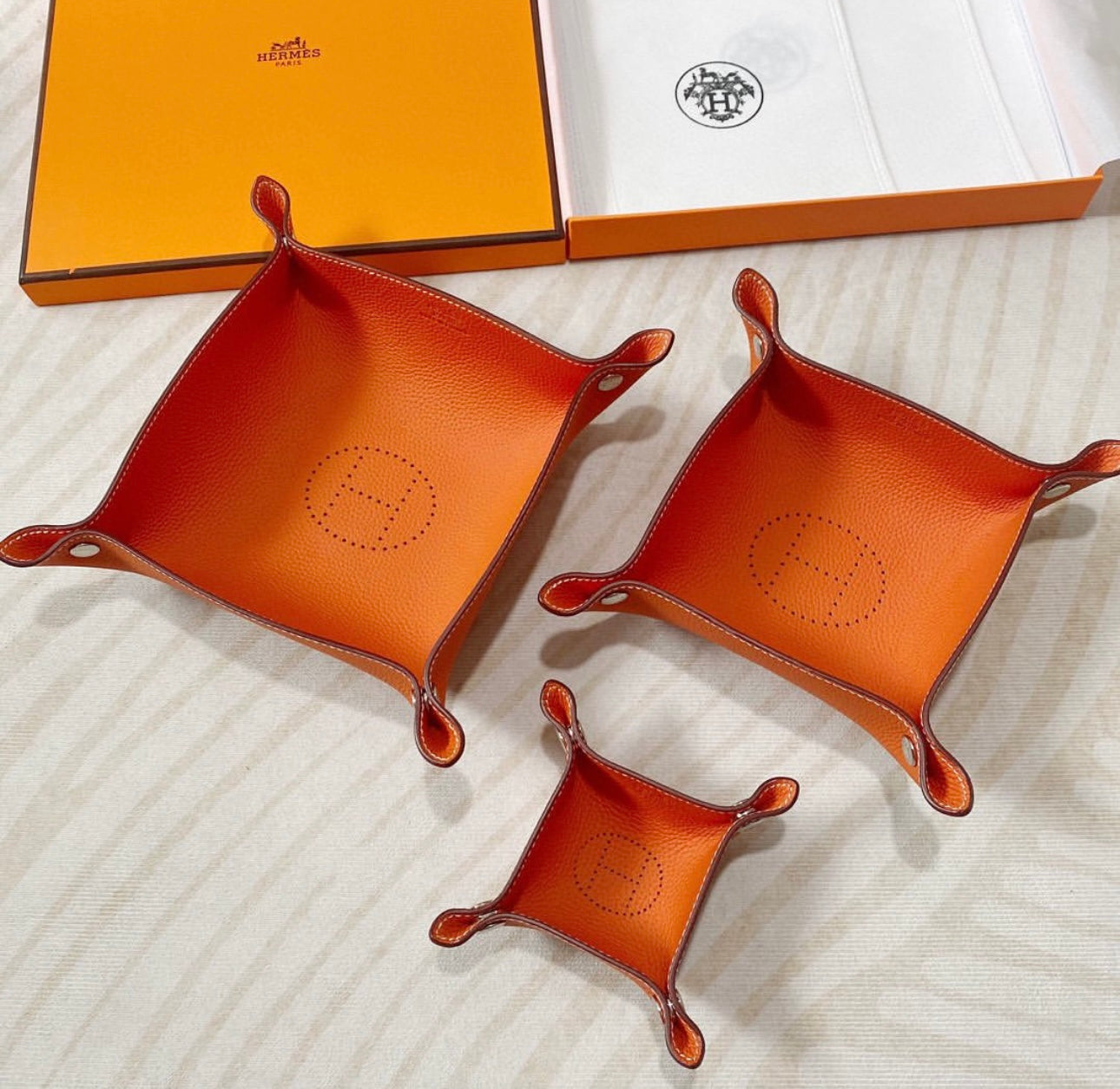 Leather Tray Set
