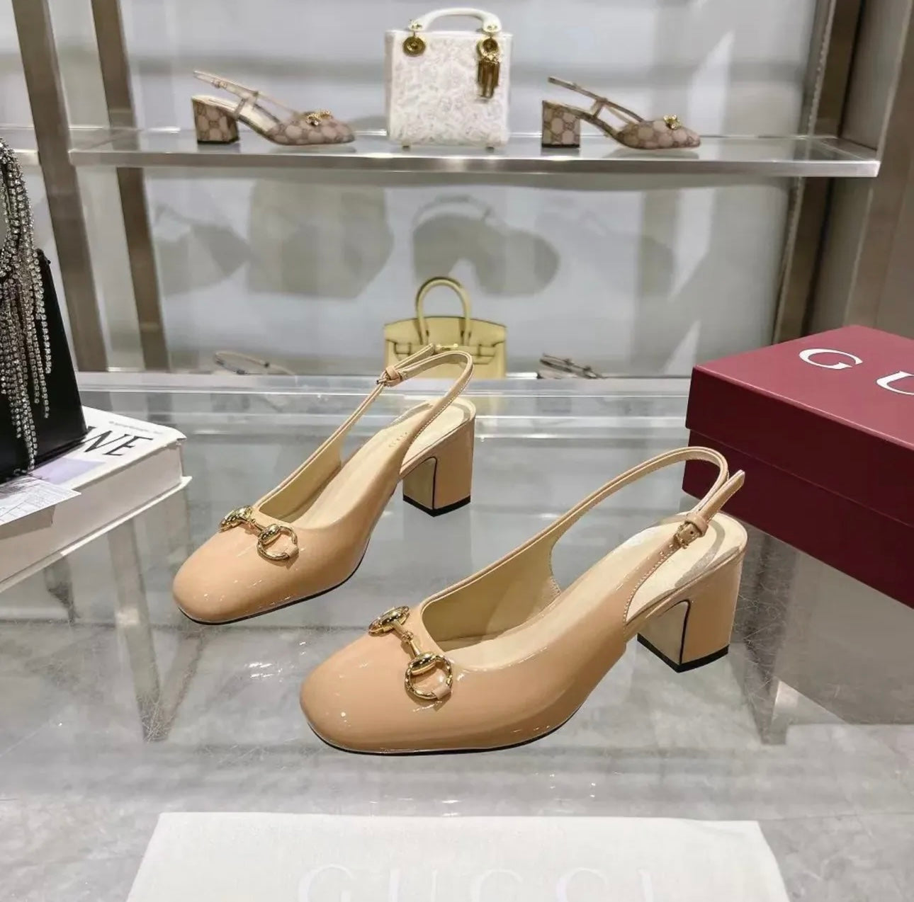 Patent Sandals