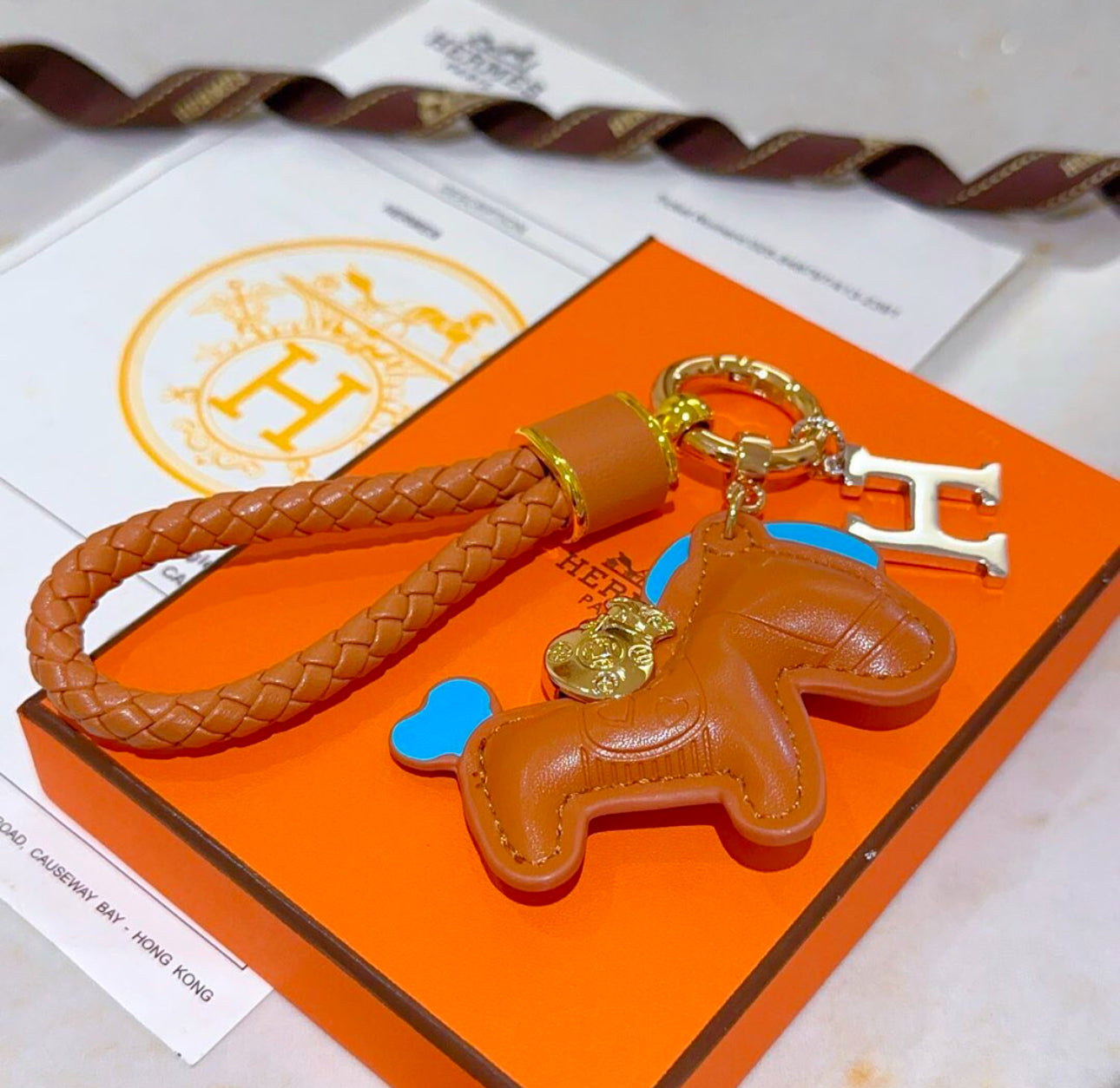 Leather Bag Charm/Keychain