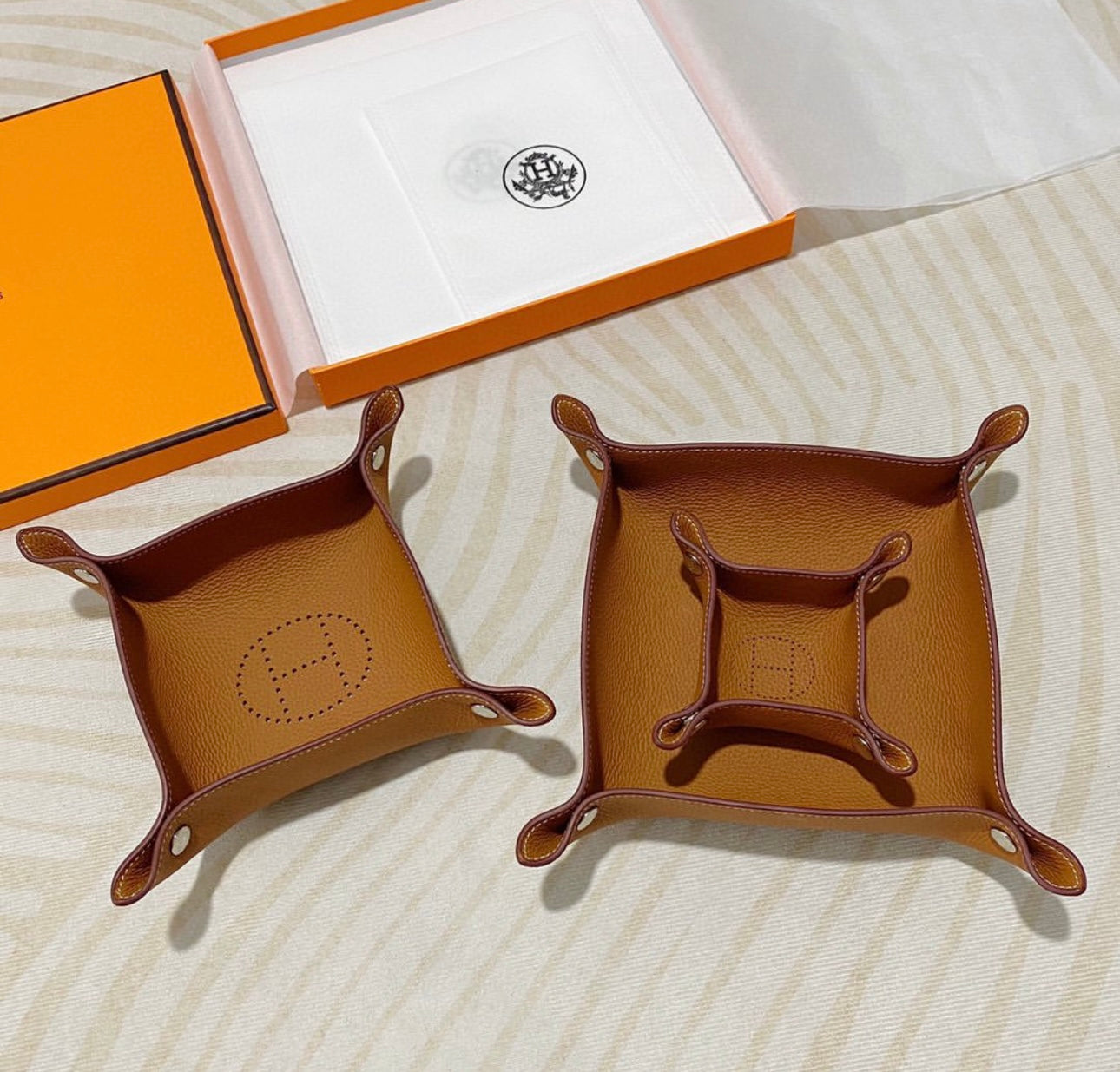Leather Tray Set
