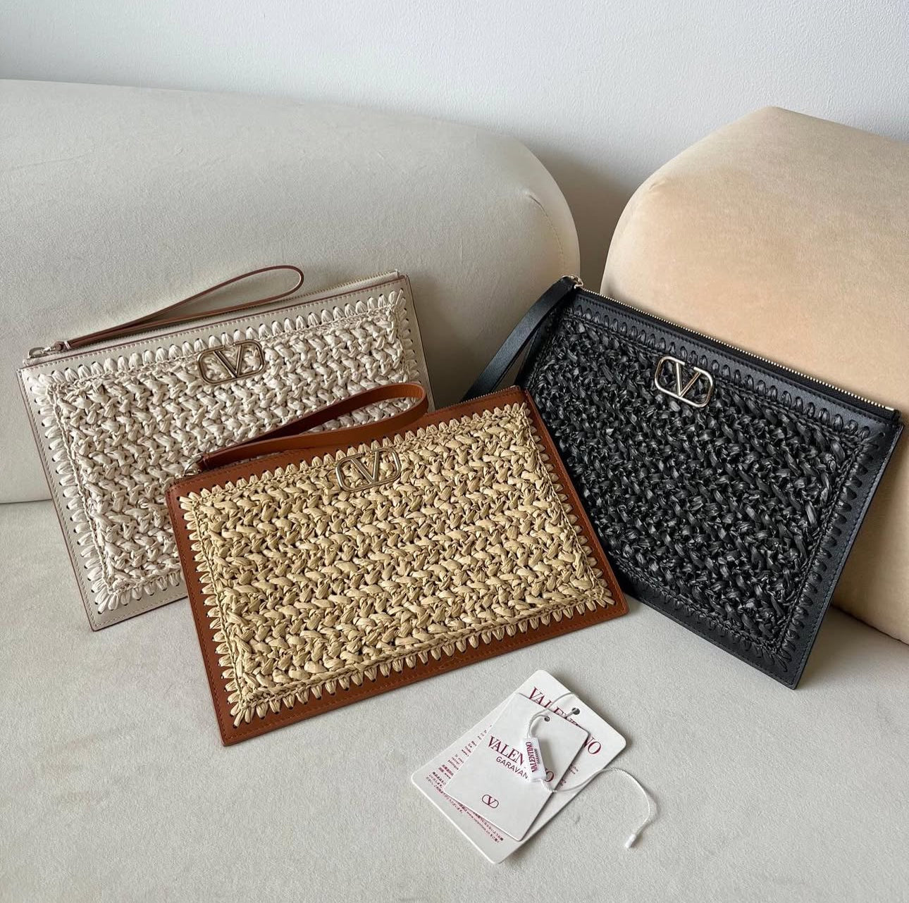 Raffia Clutch