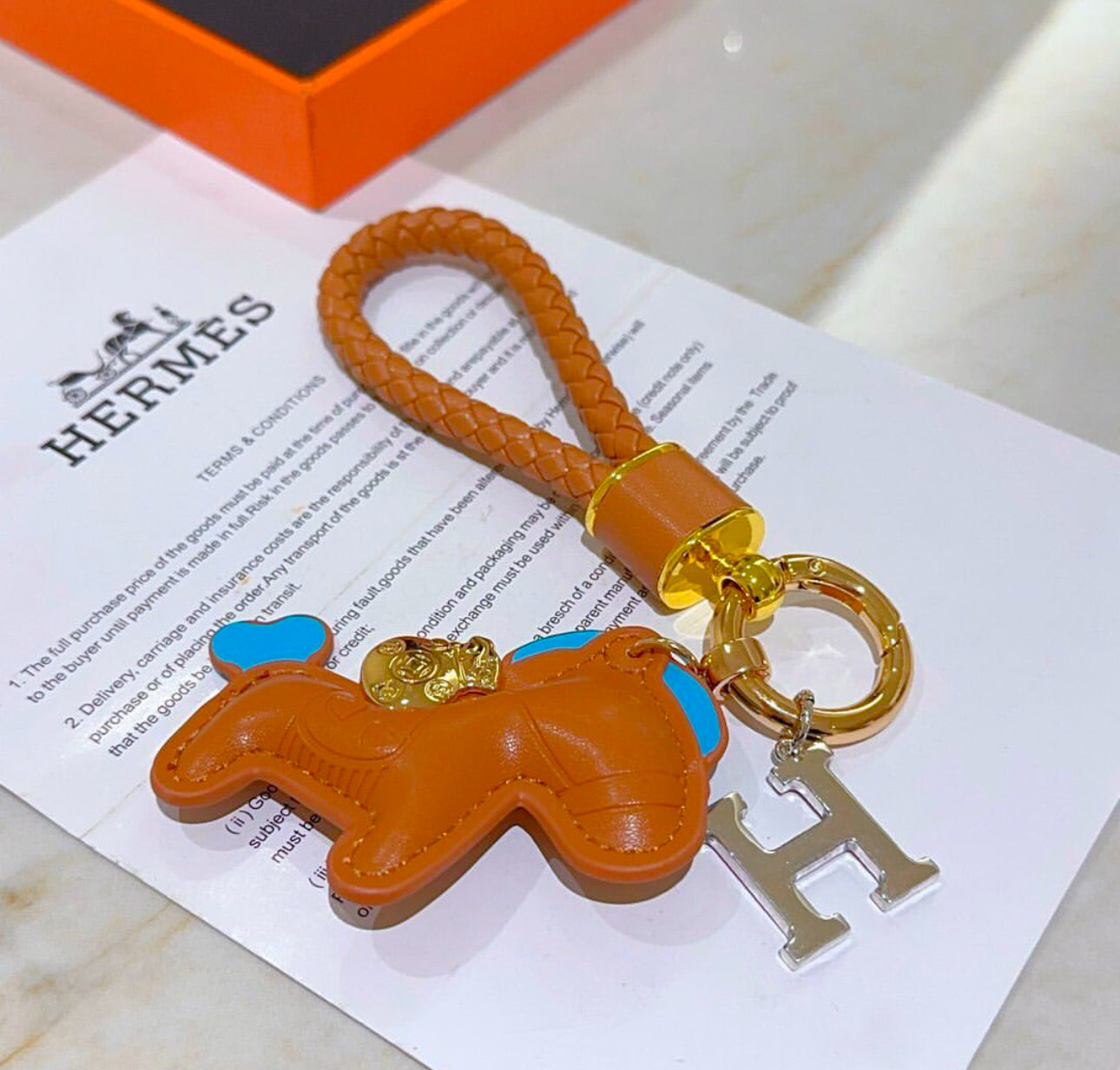 Leather Bag Charm/Keychain