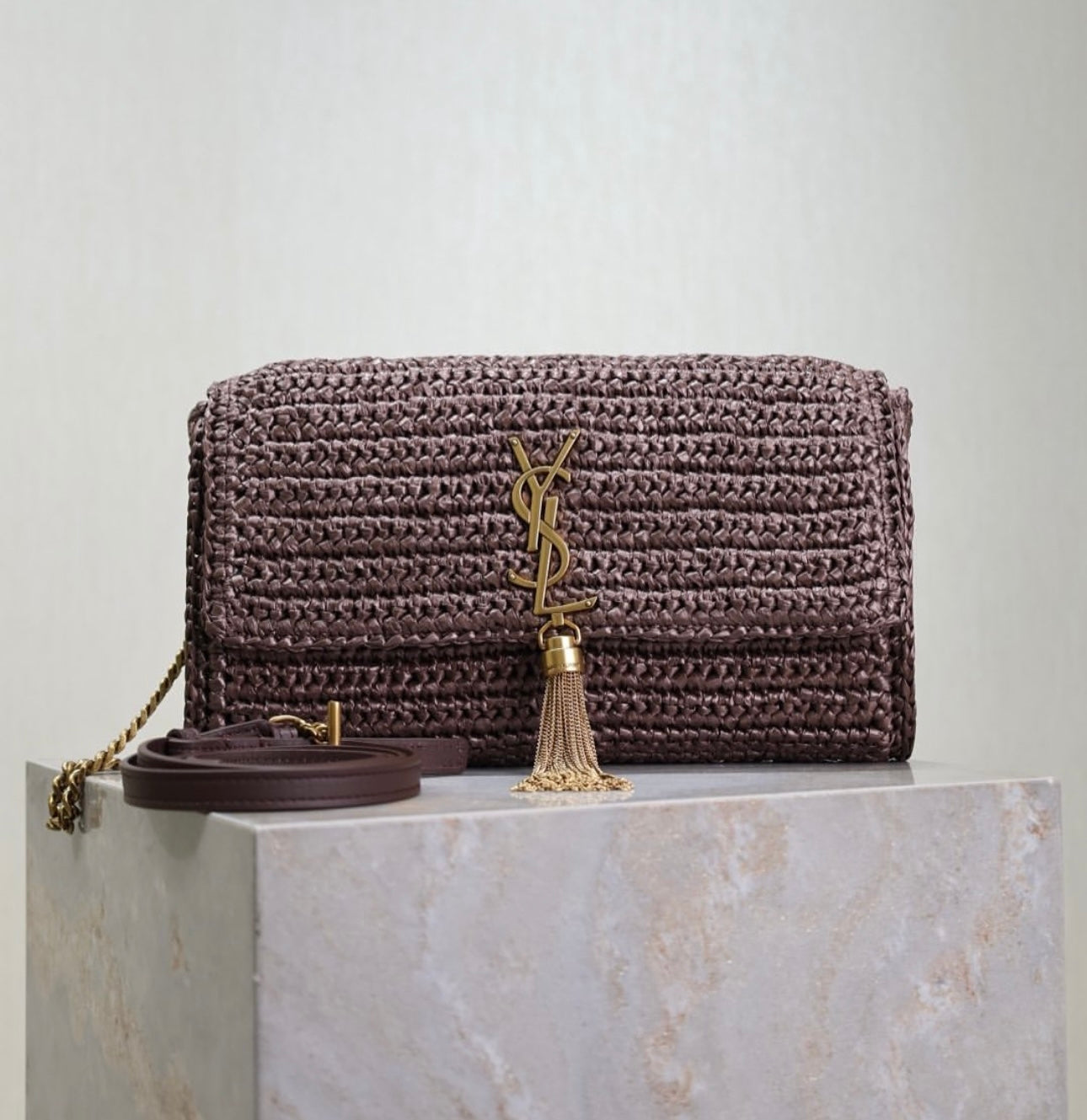 Raffia Chain Bag