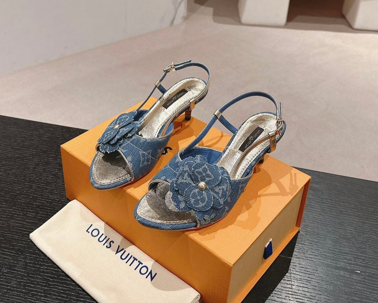 Denim Slingbacks
