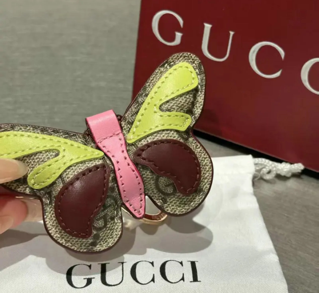 GG Butterfly Bag Charm/Keychain