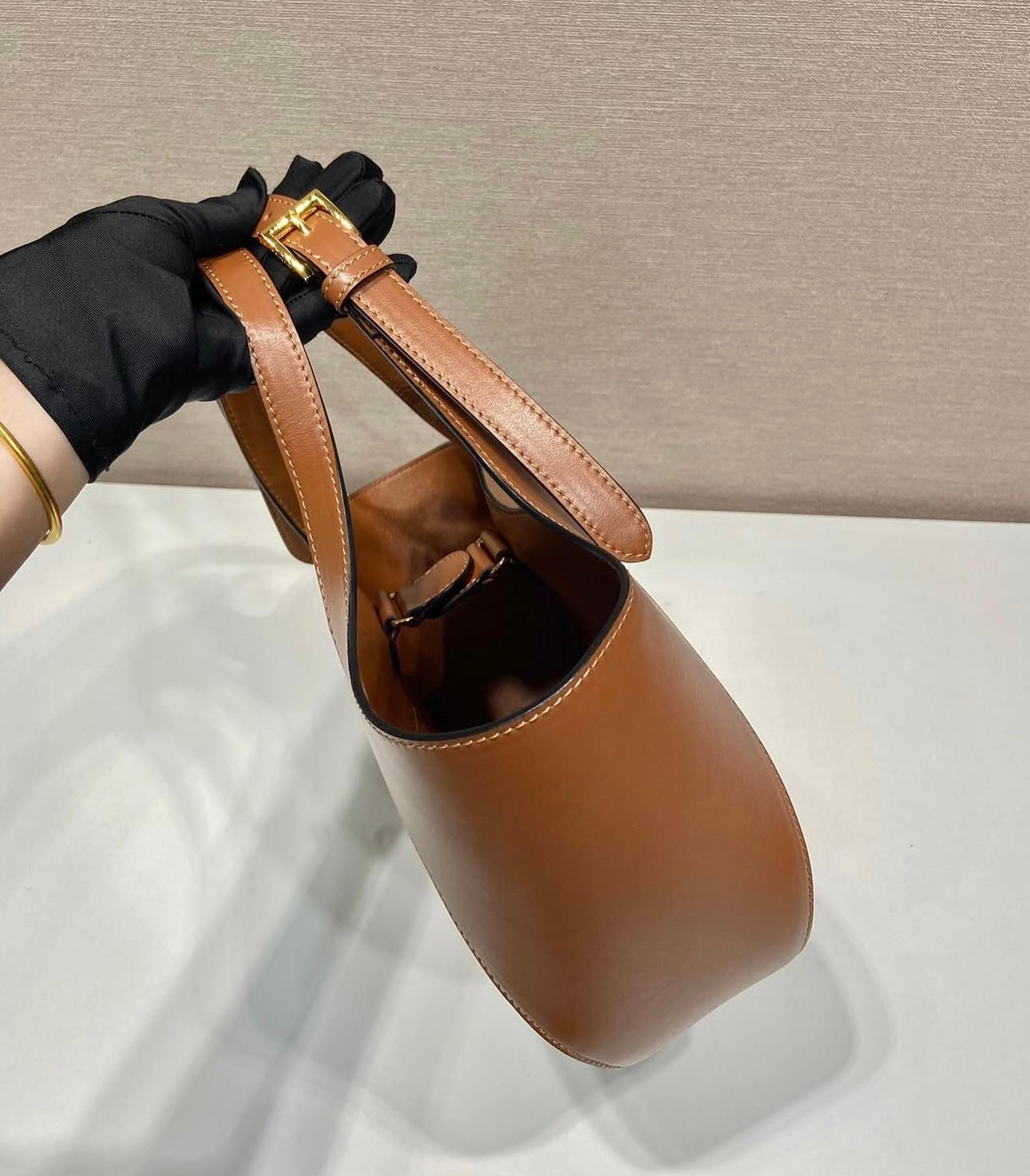 Leather Top Handle Bag