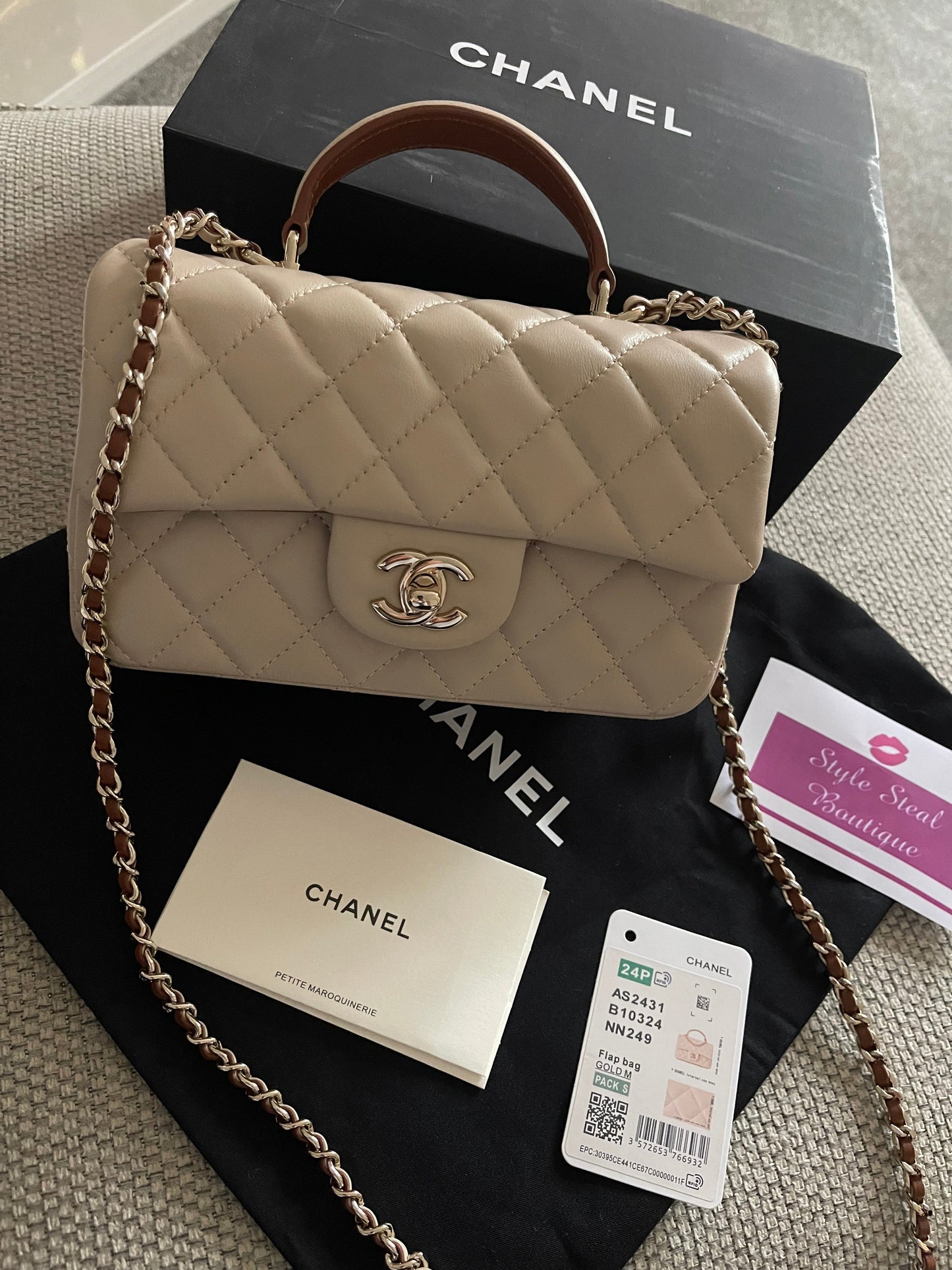 Mini Top Handle Flap Bag
