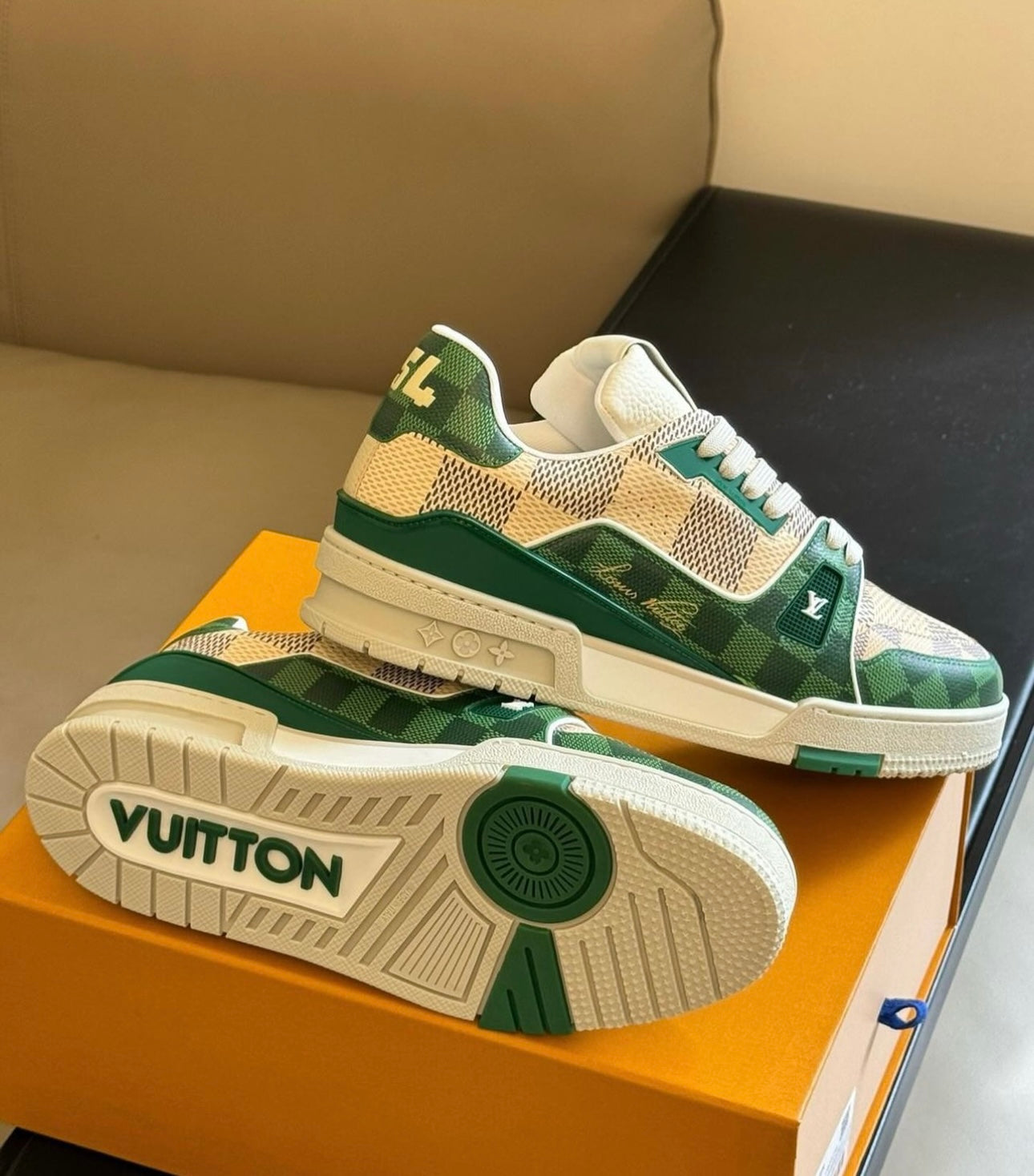 Damier Azur Trainers
