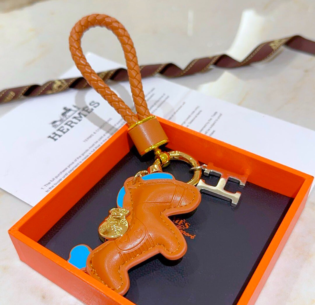 Leather Bag Charm/Keychain