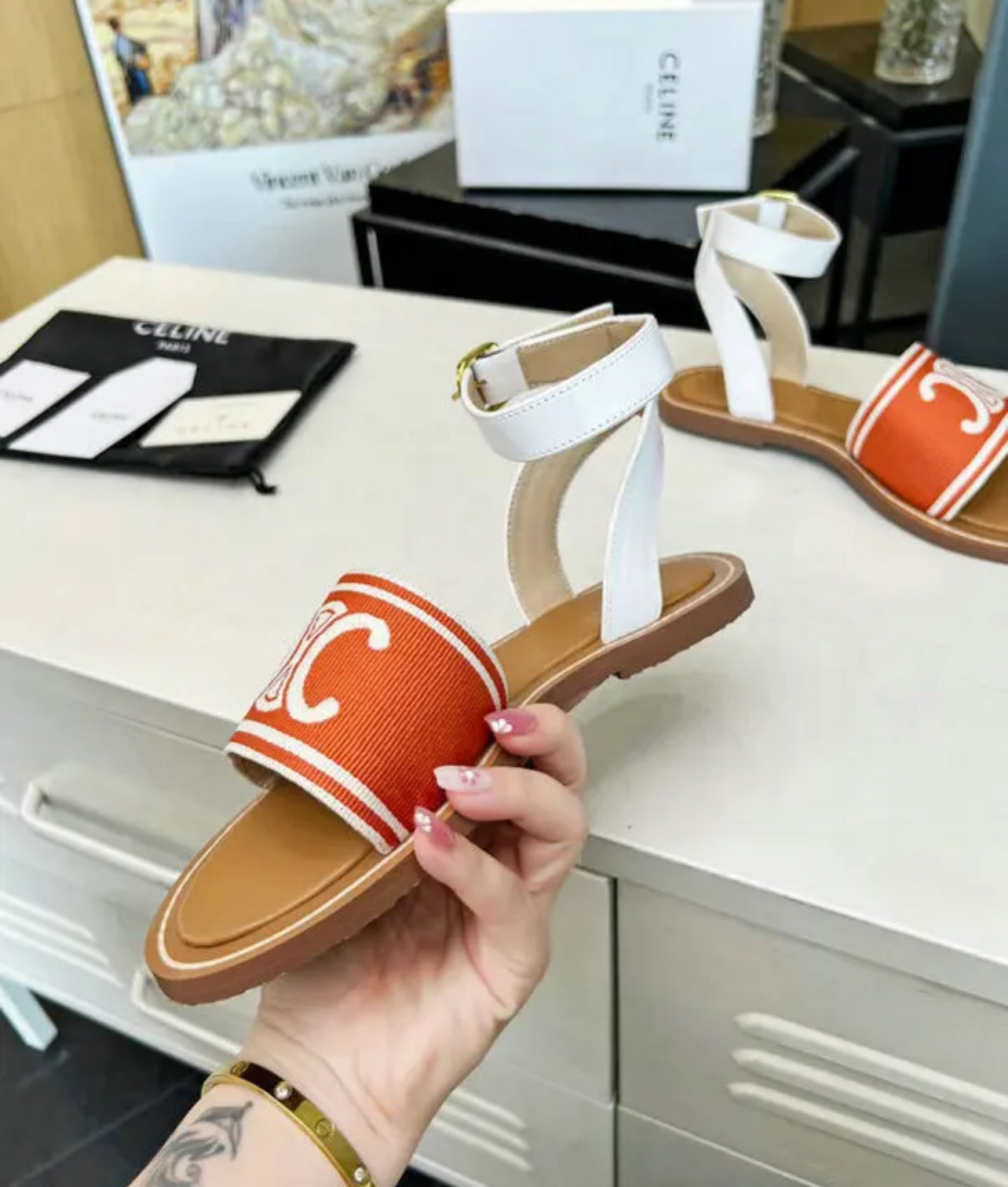 Embroidered Sandals