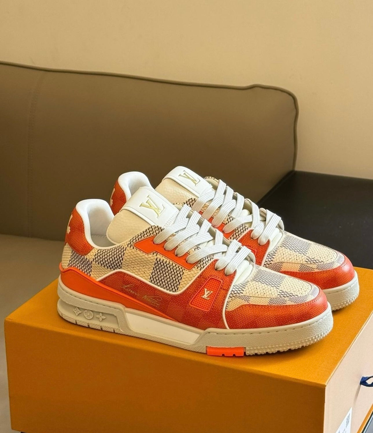 Damier Azur Trainers