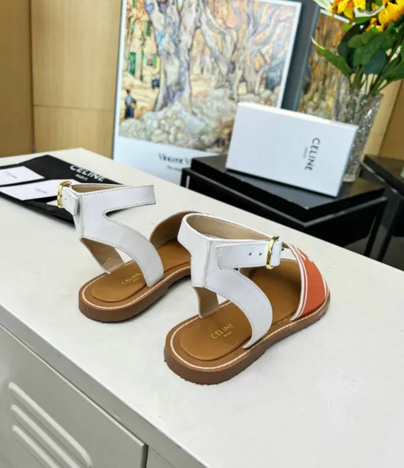 Embroidered Sandals