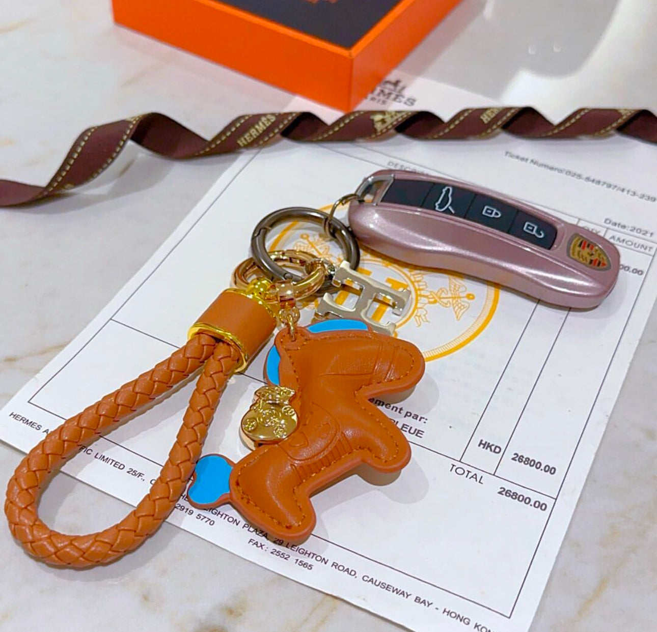 Leather Bag Charm/Keychain
