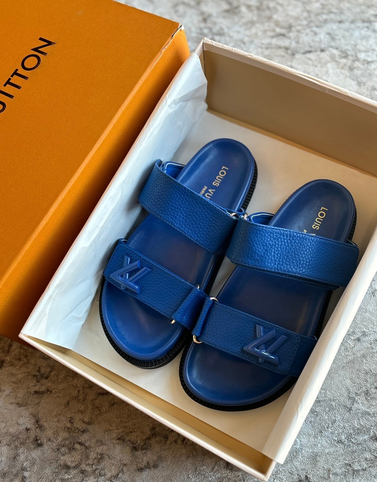 Royal blue sandals