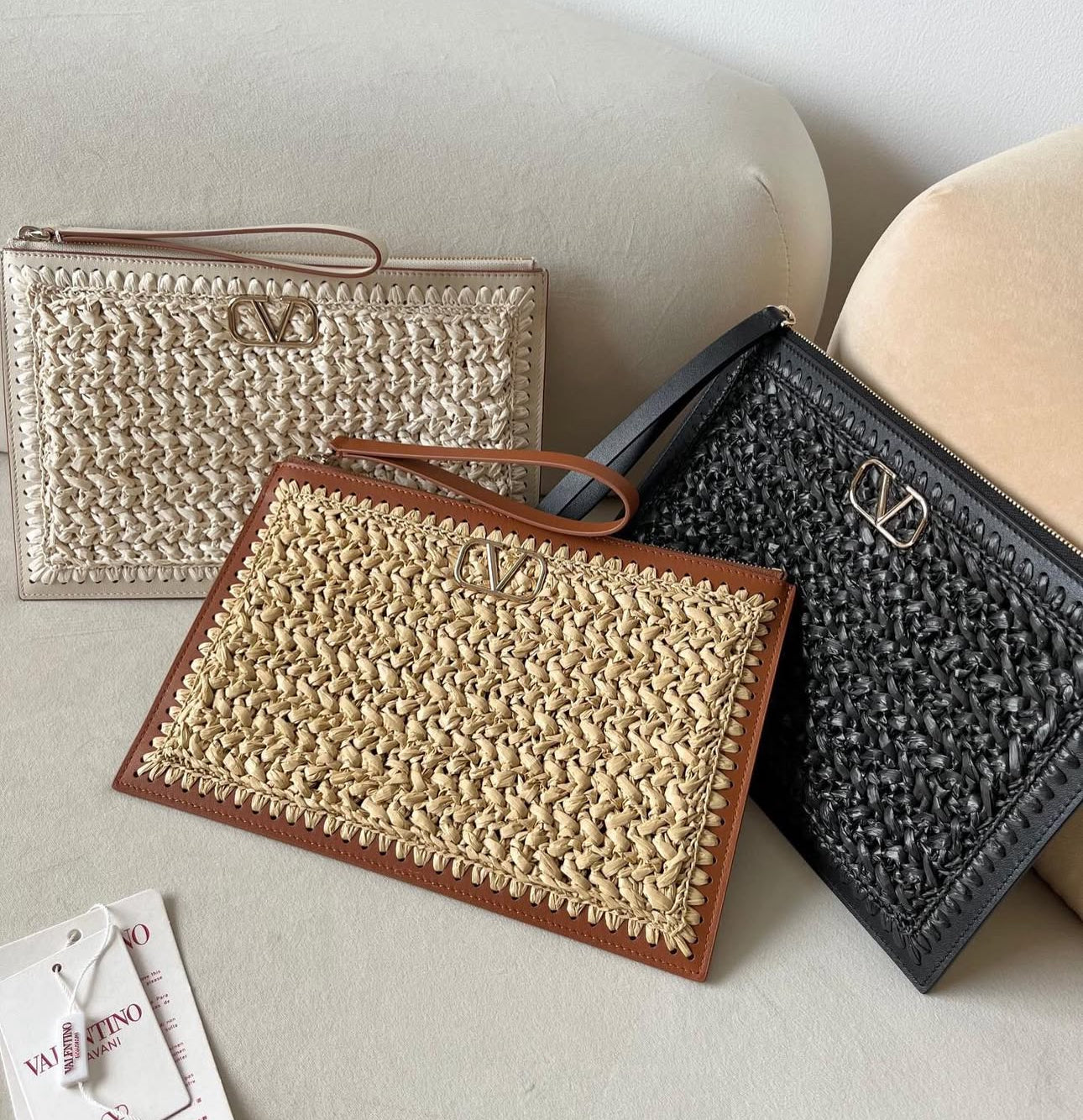 Raffia Clutch