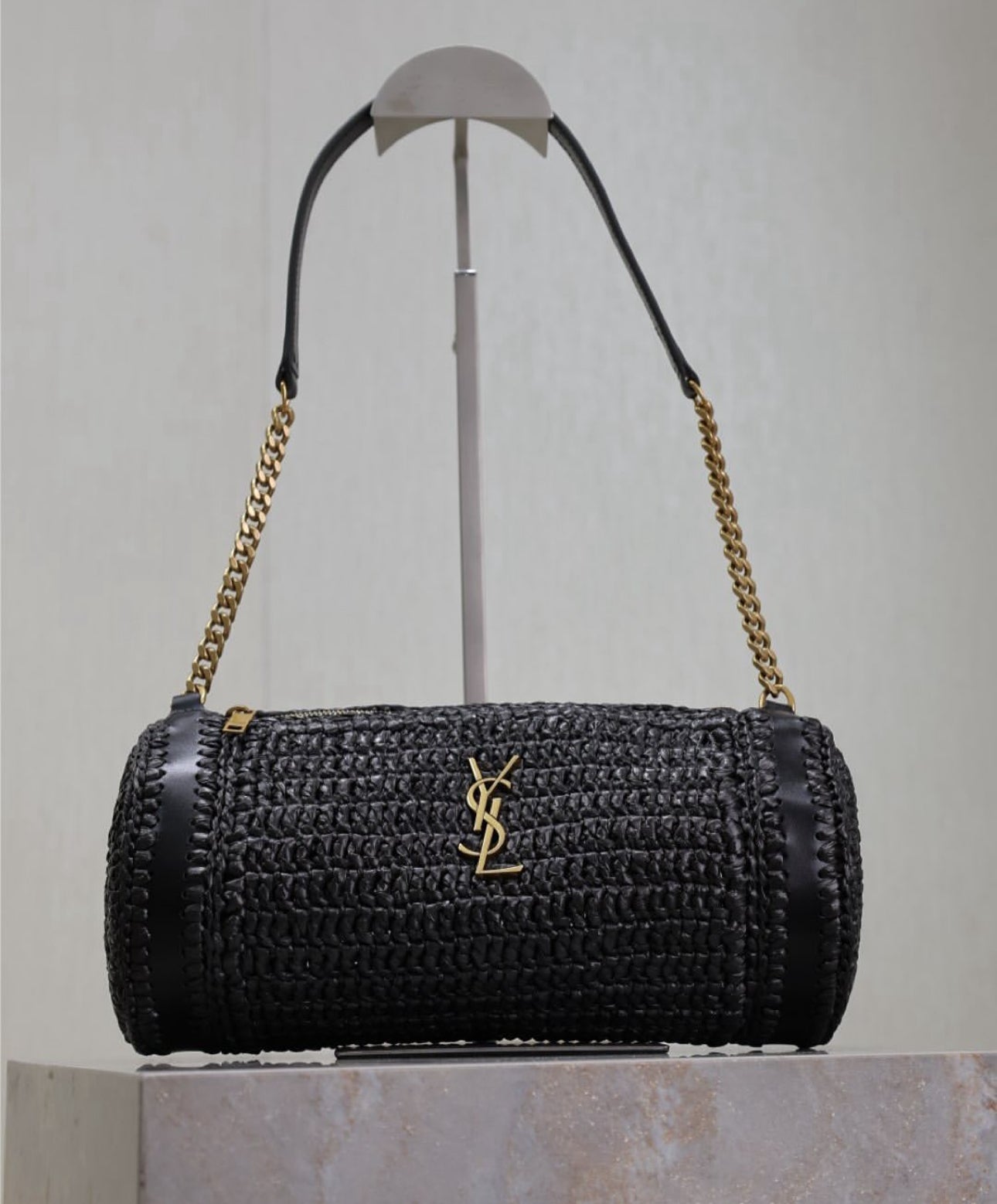 Cassandre Raffia Tube Bag