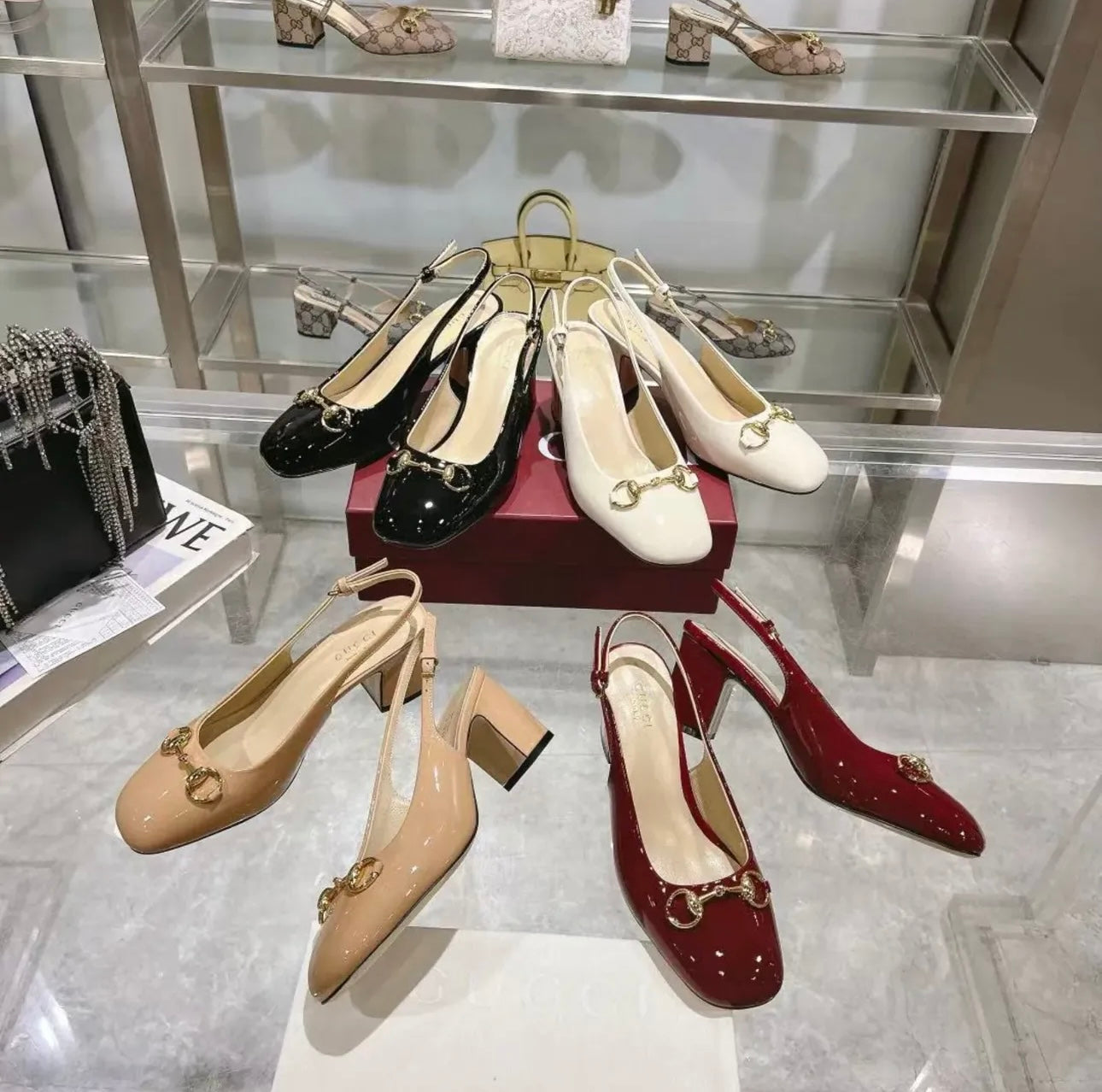 Patent Sandals