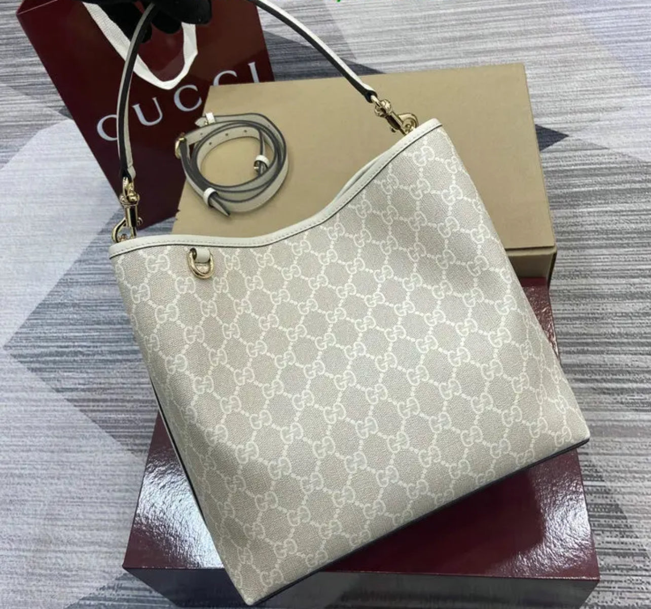 Emblem Bucket Bag