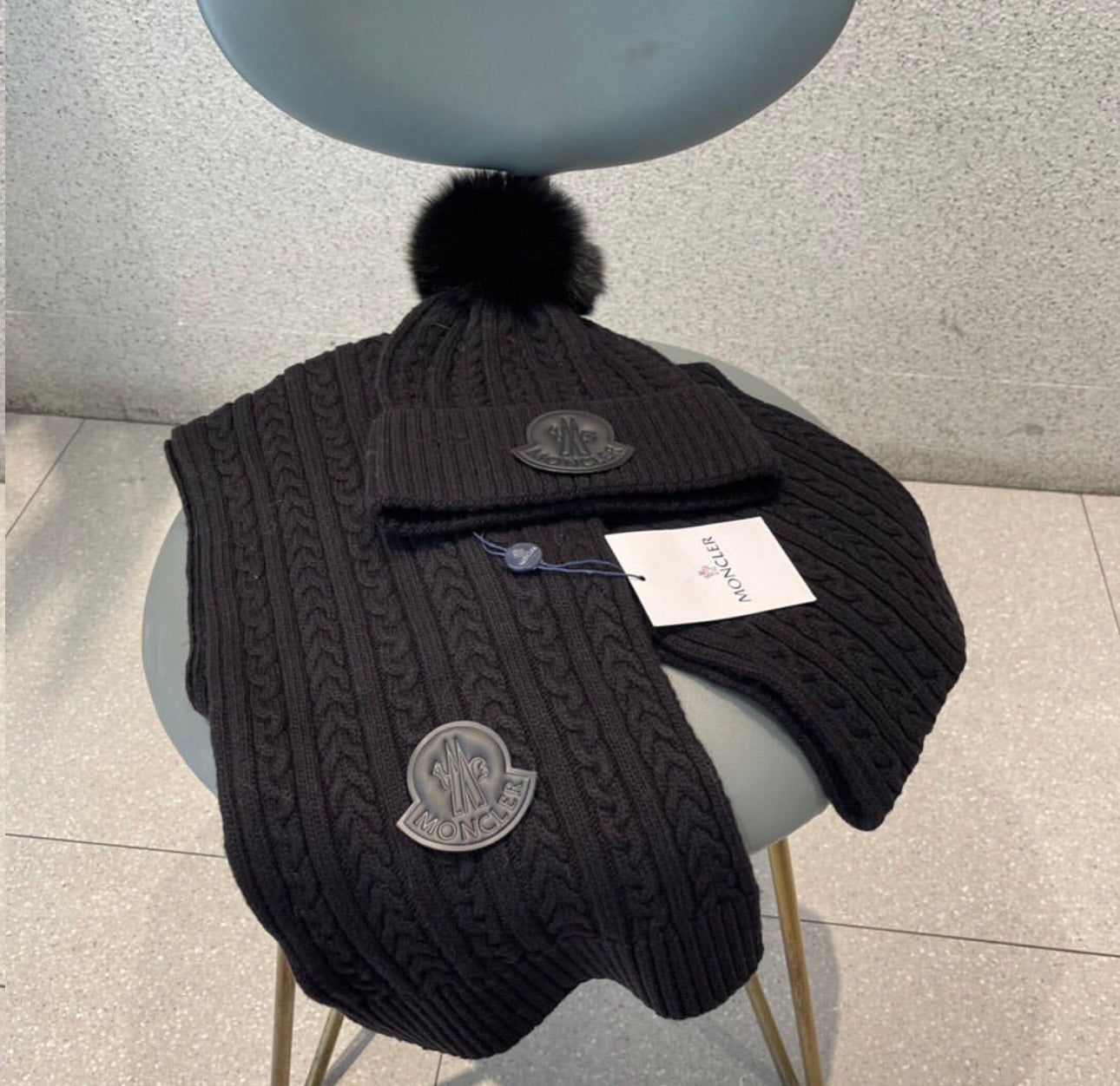 Fur Hat Scarf Set