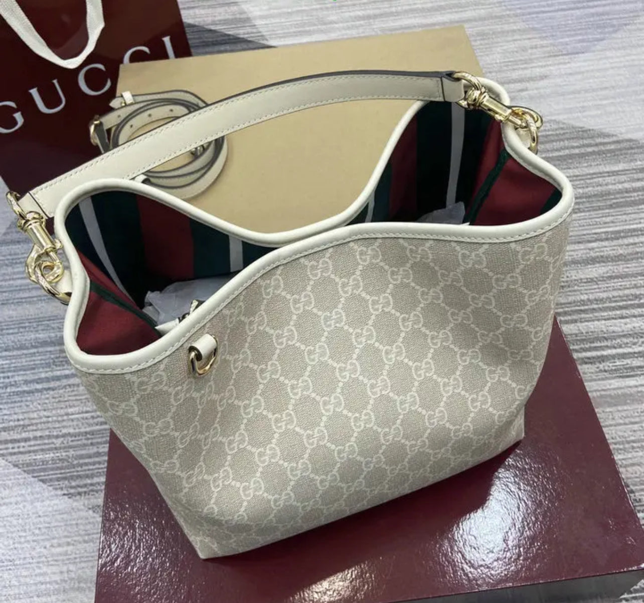 Emblem Bucket Bag