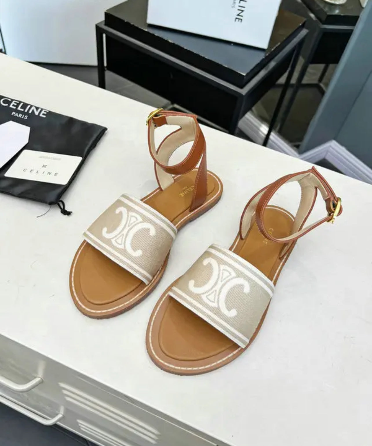 Embroidered Sandals