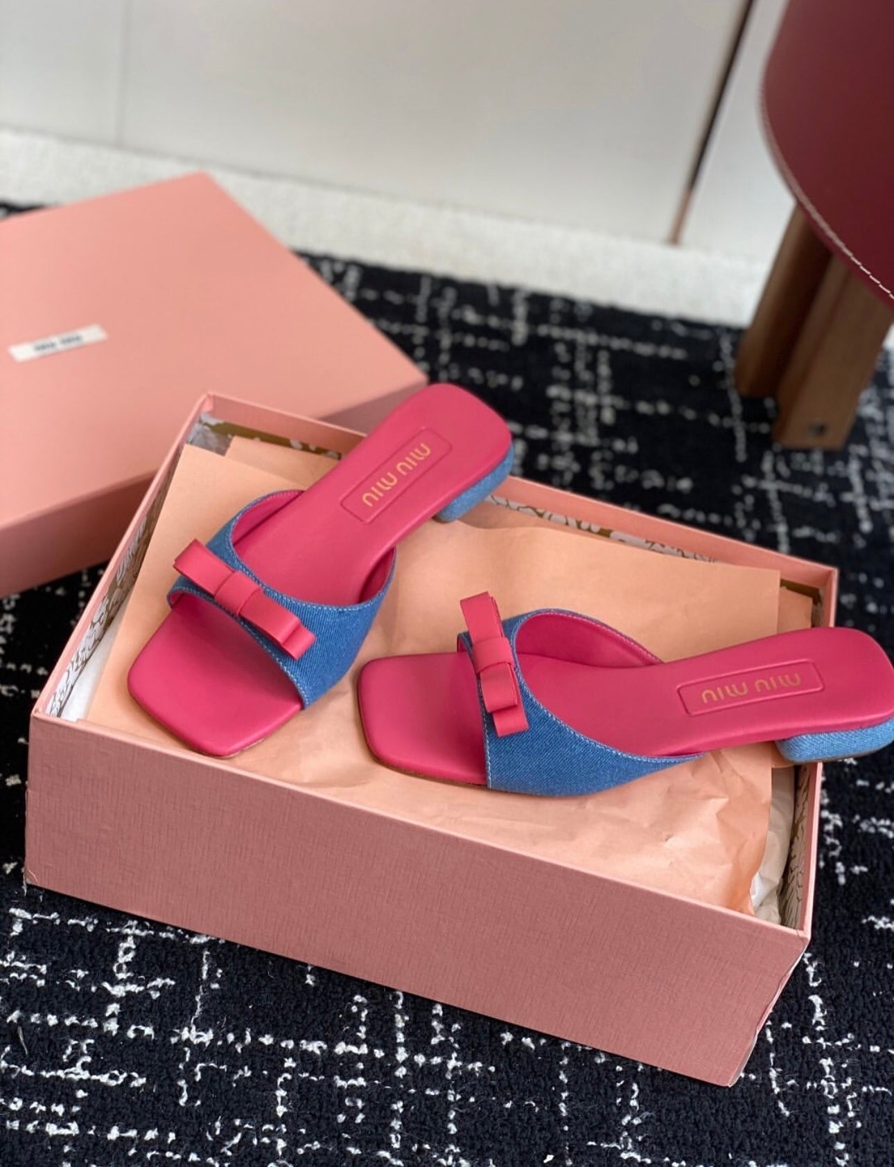 Denim Mules