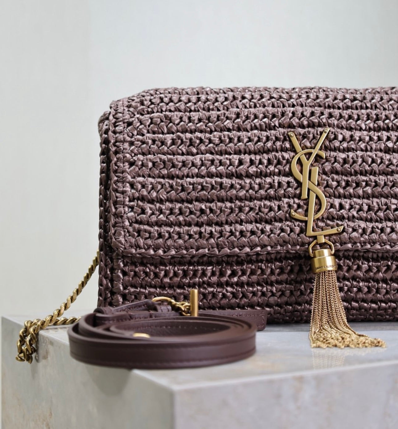 Raffia Chain Bag