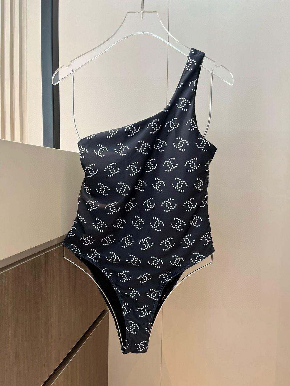 Black and white swimsuit