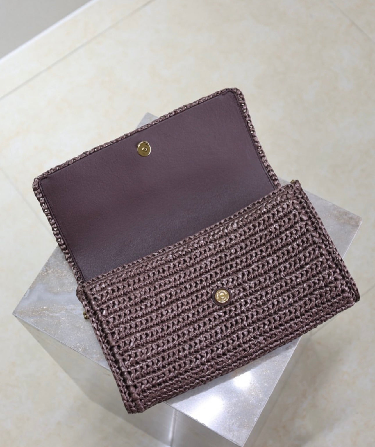 Raffia Chain Bag