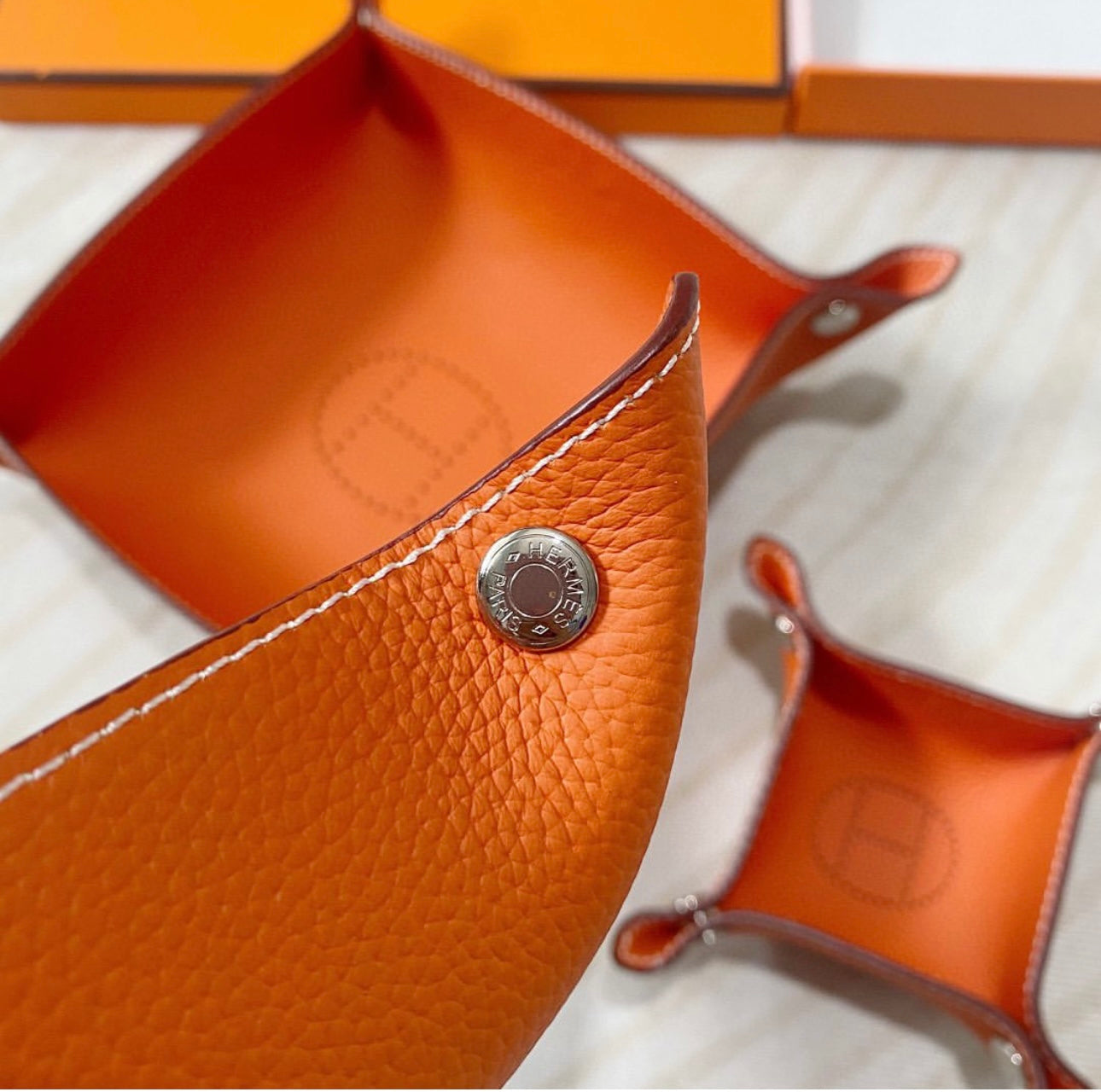 Leather Tray Set