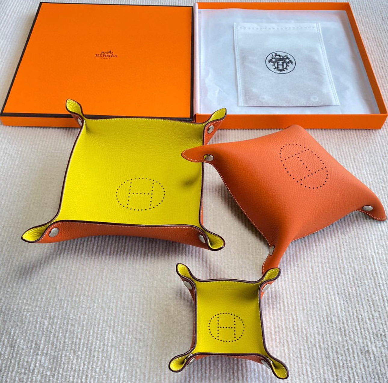 Leather Tray Set