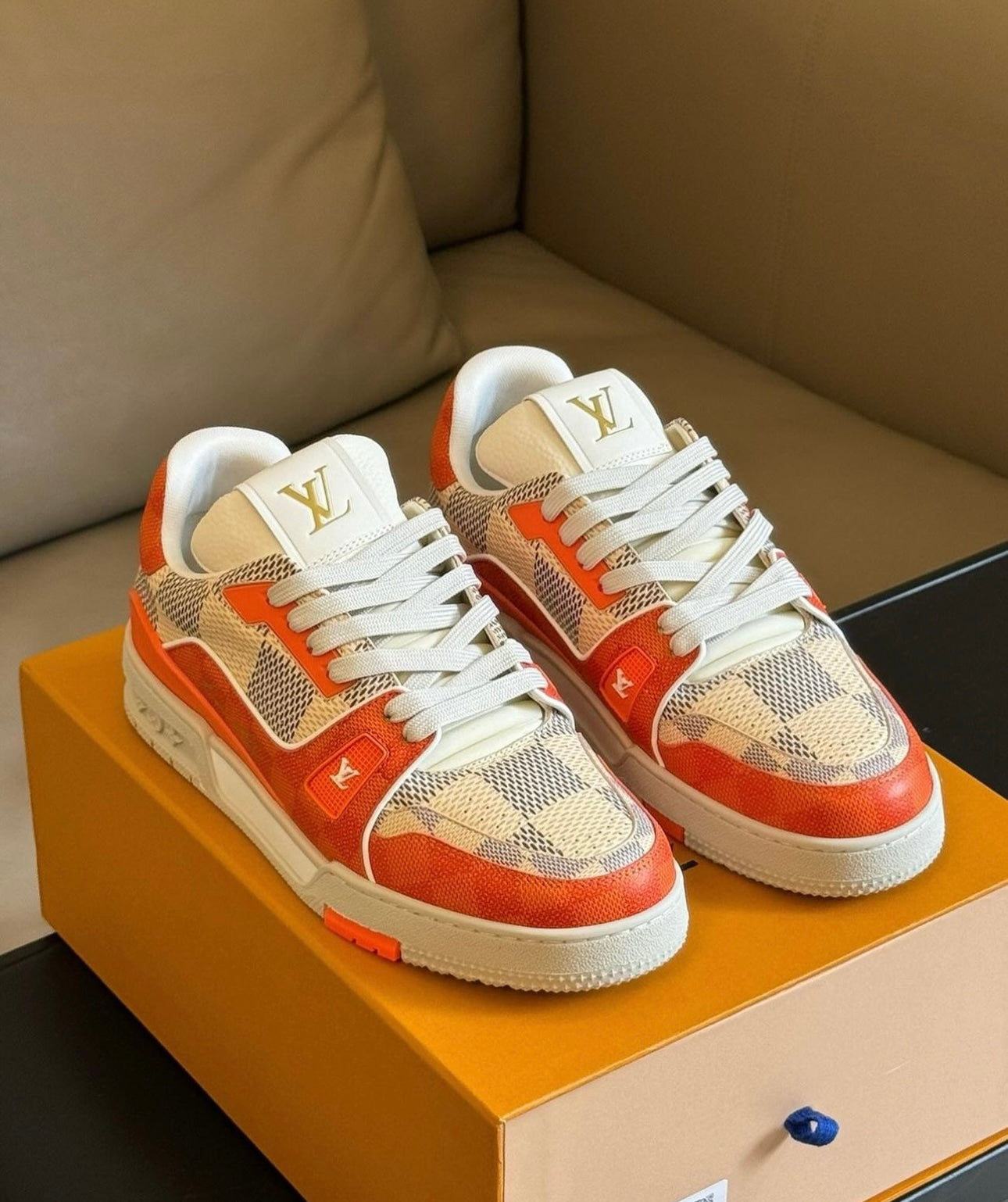 Damier Azur Trainers