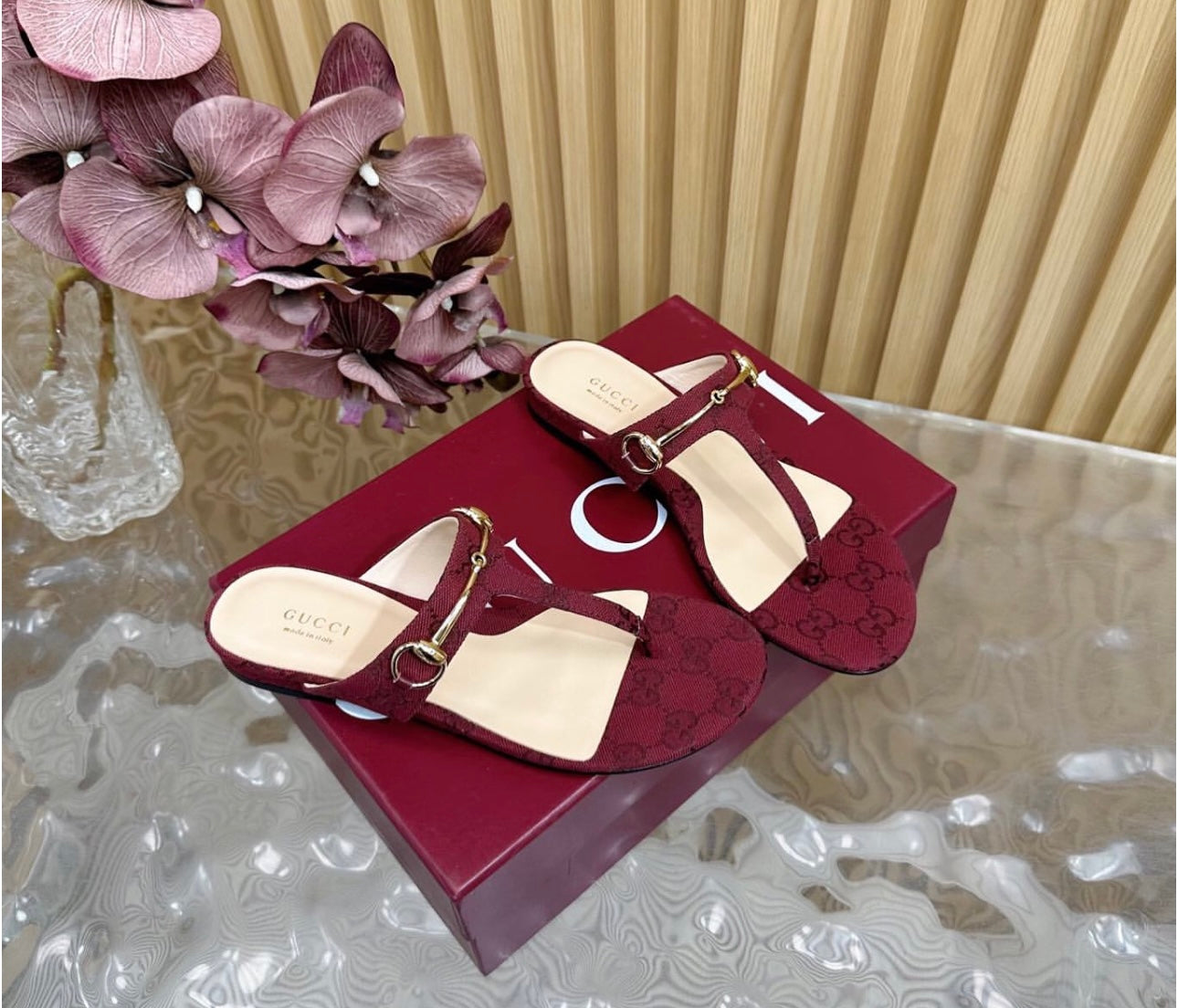 Horsebit Thong Sandals