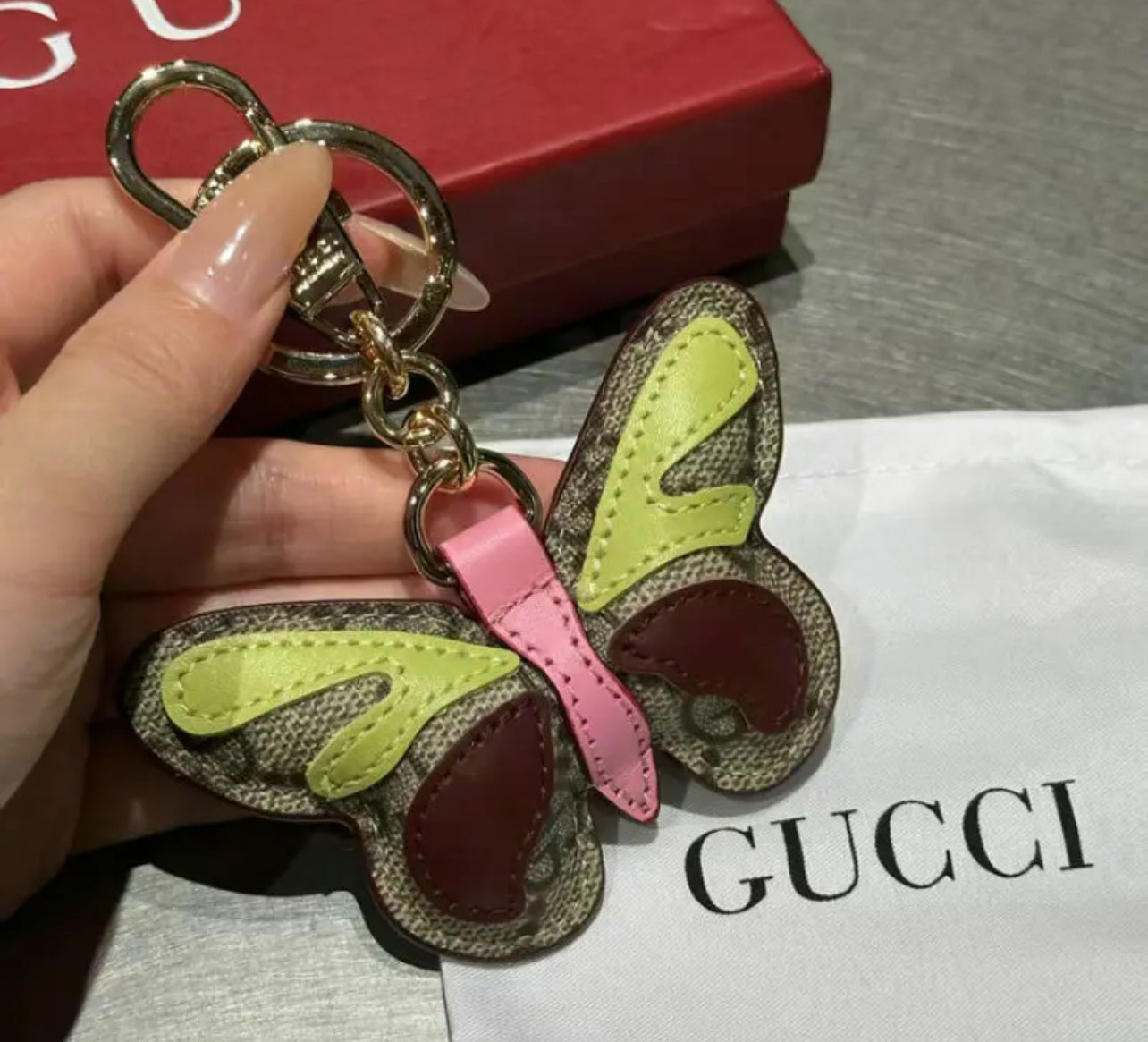GG Butterfly Bag Charm/Keychain