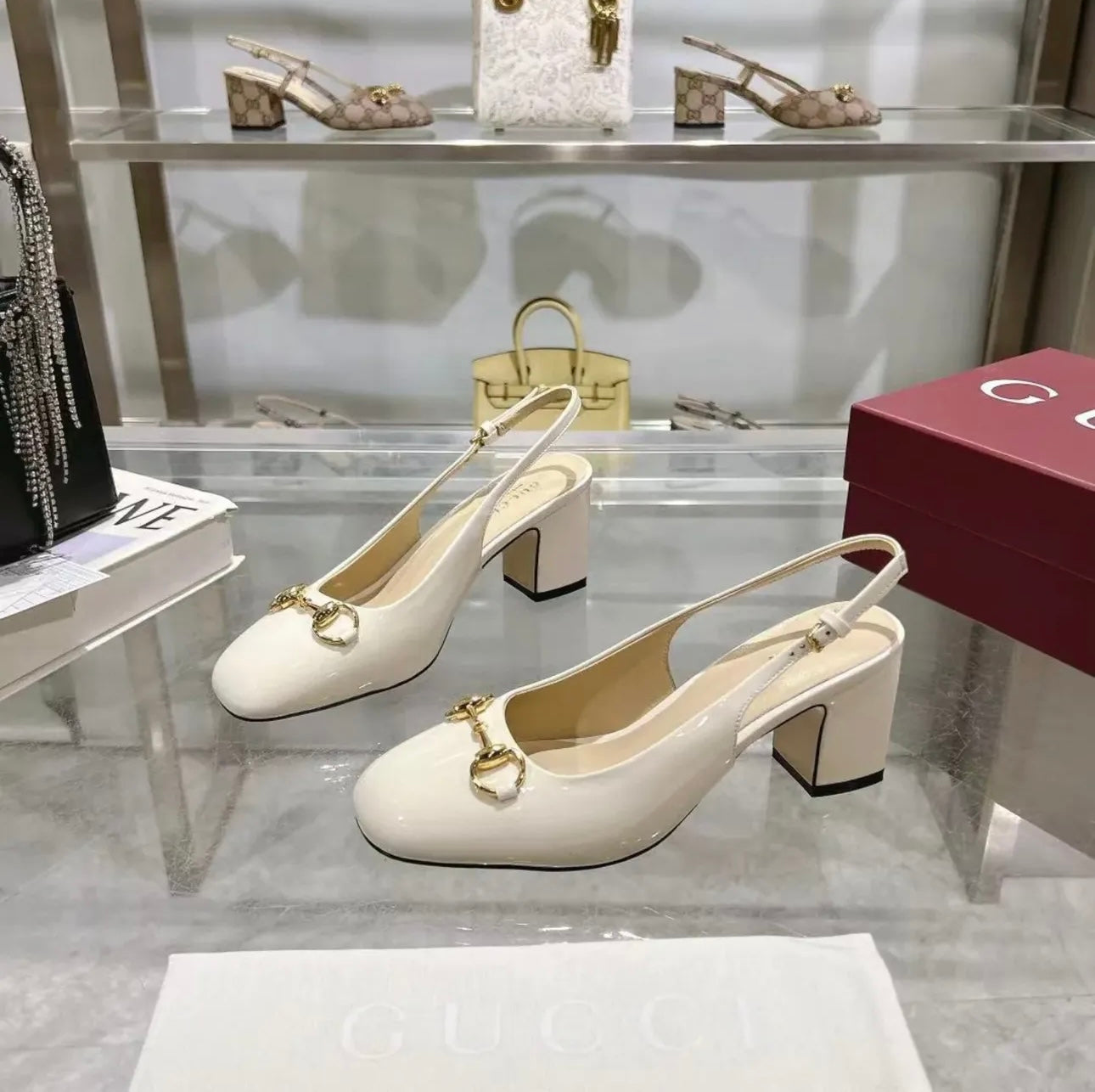 Patent Sandals