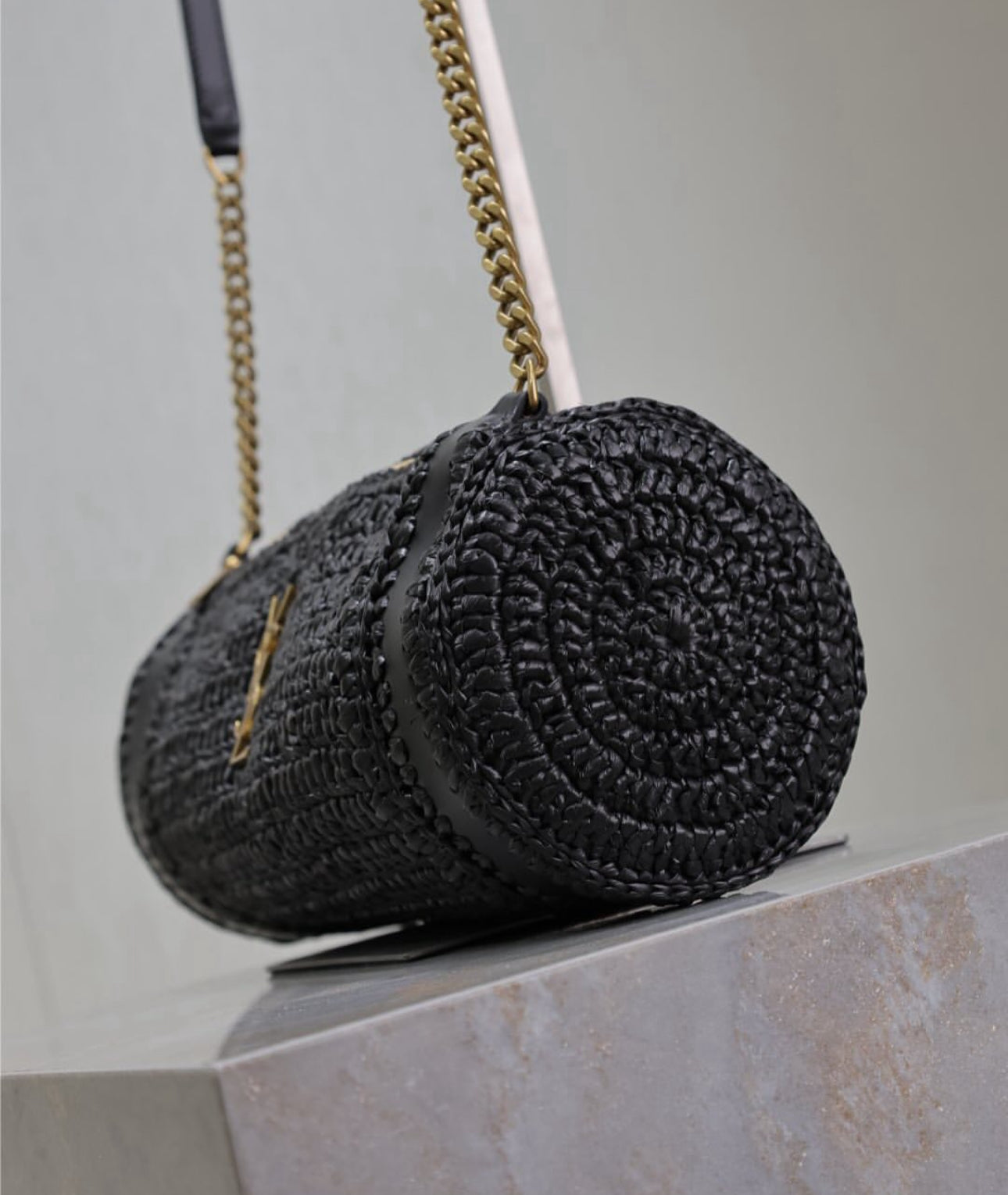 Cassandre Raffia Tube Bag