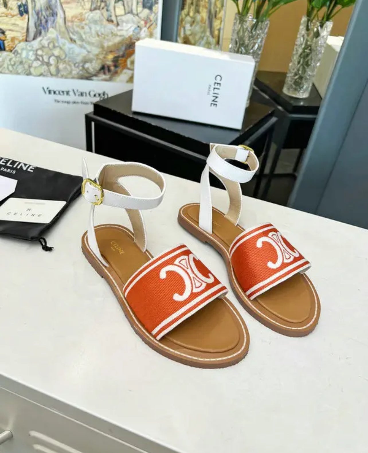 Embroidered Sandals