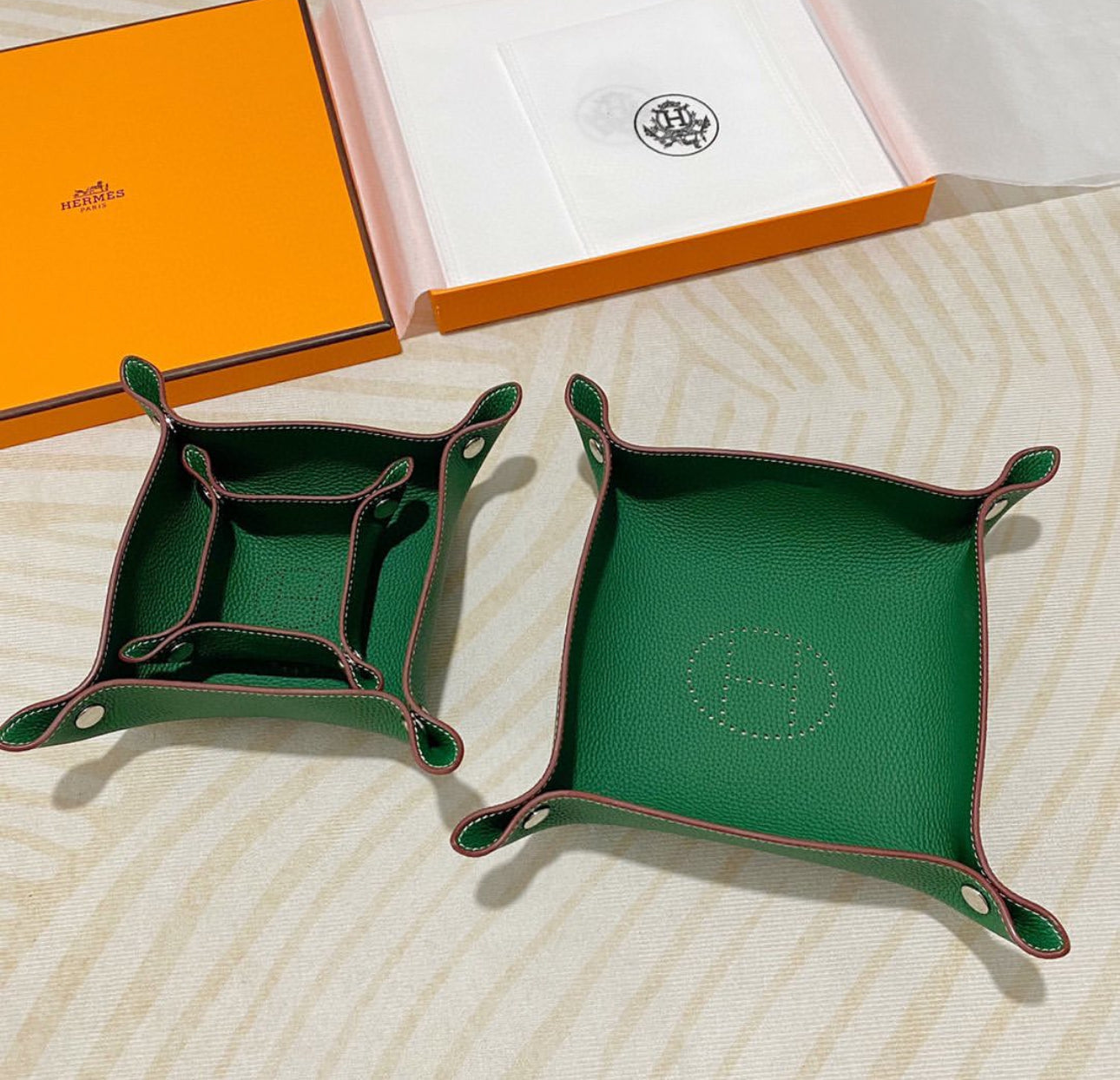 Leather Tray Set