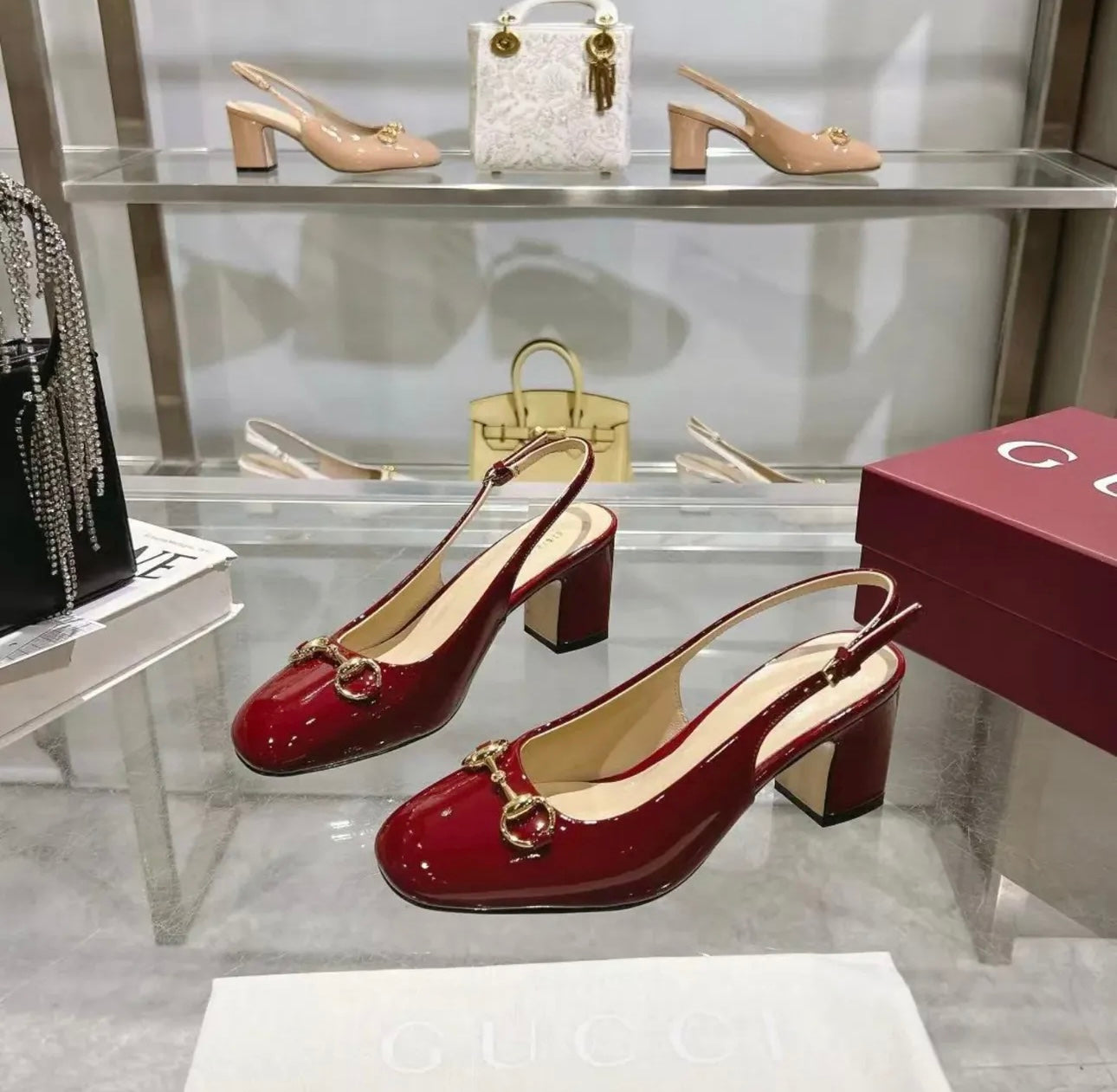 Patent Sandals