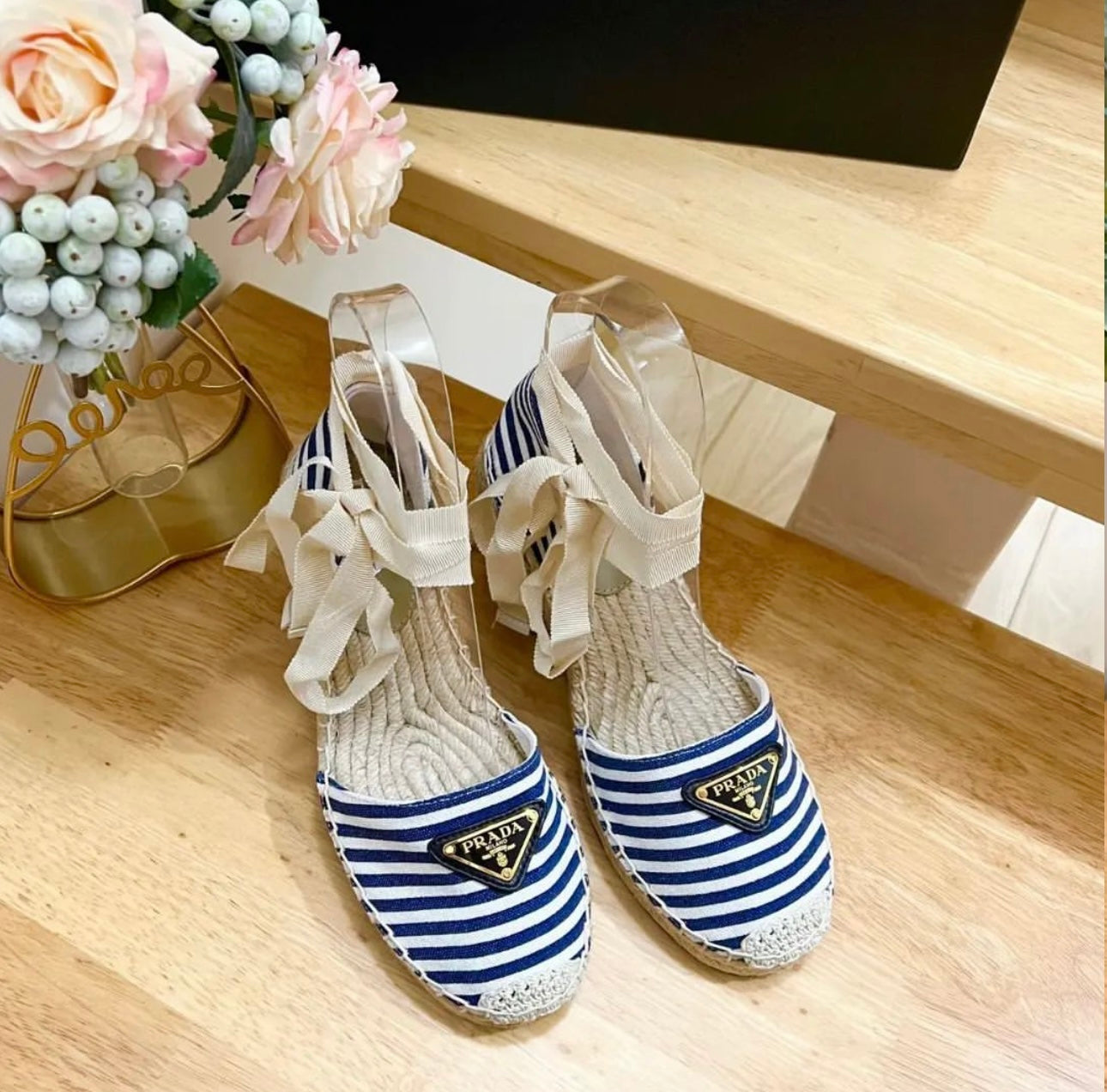 Logo Wedge Espadrilles