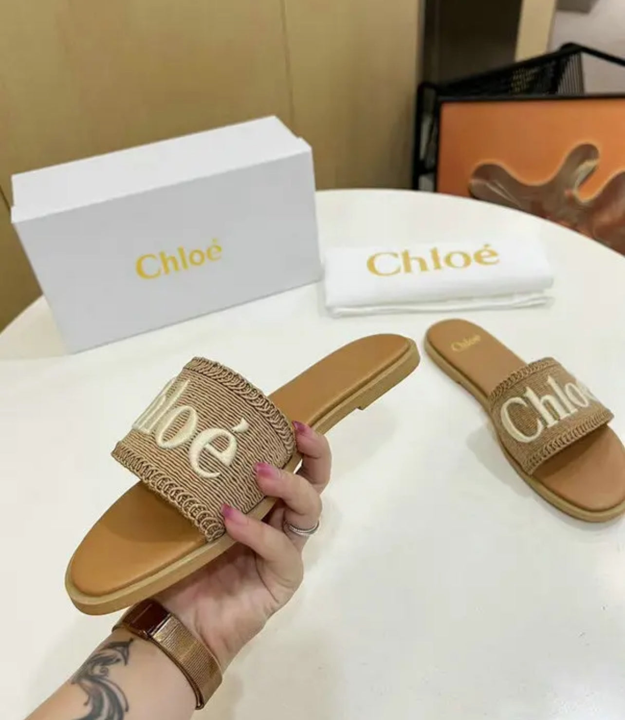 Embroidered Sandals