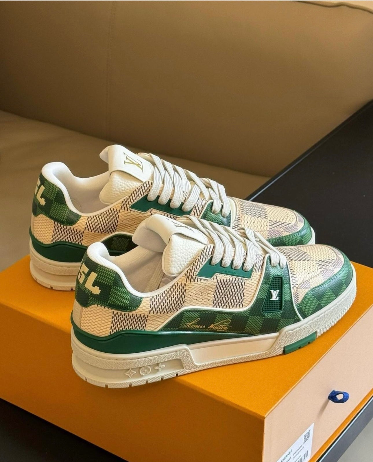 Damier Azur Trainers