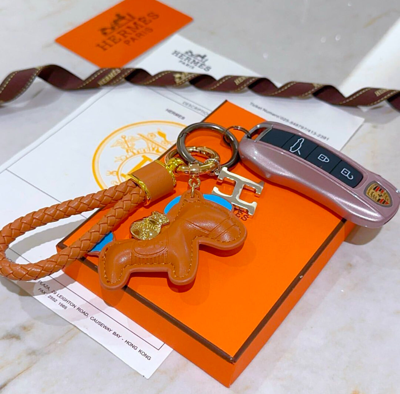 Leather Bag Charm/Keychain