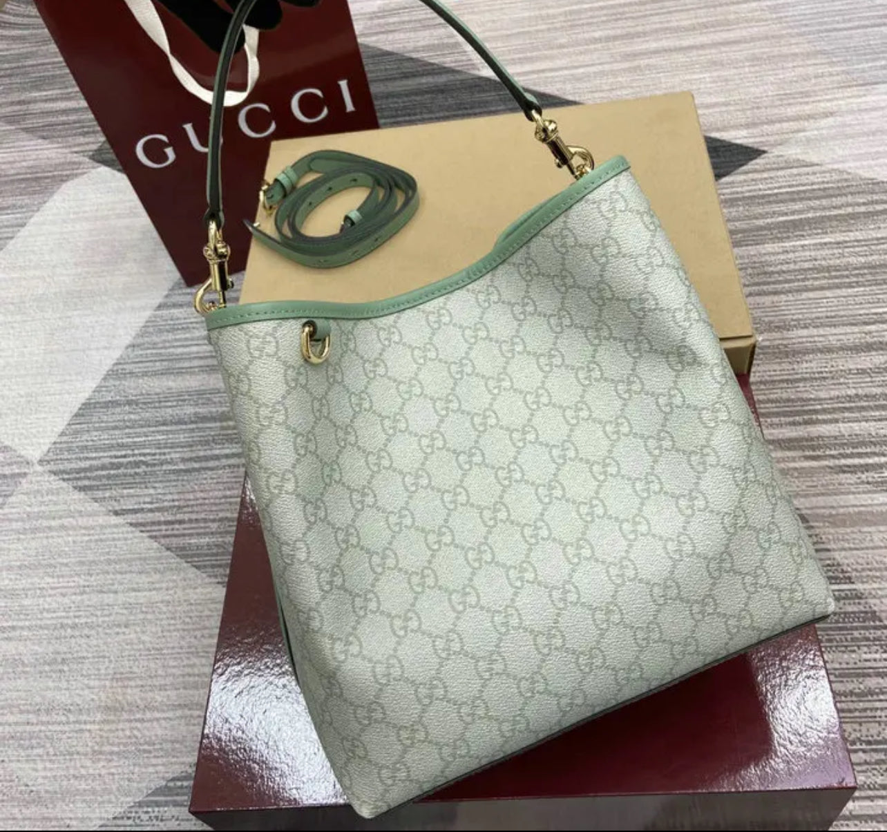 Emblem Bucket Bag