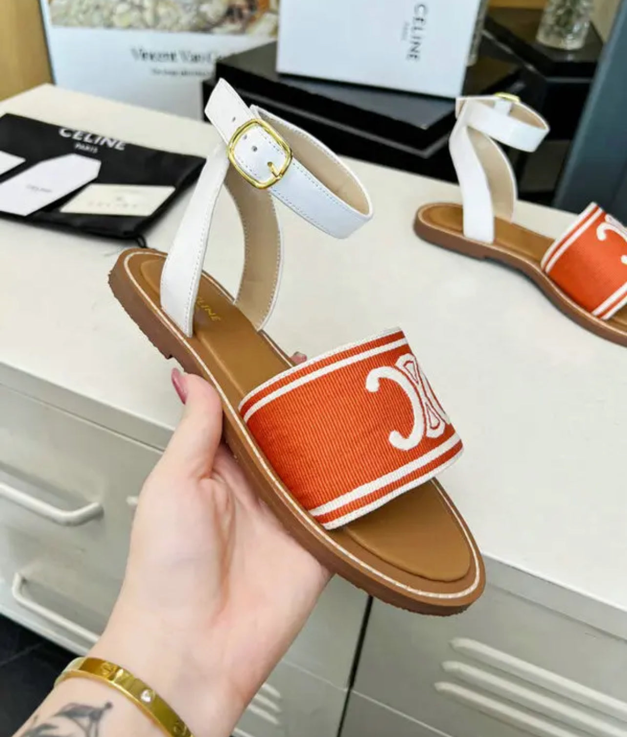 Embroidered Sandals