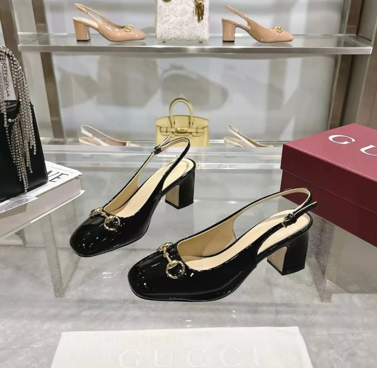 Patent Sandals