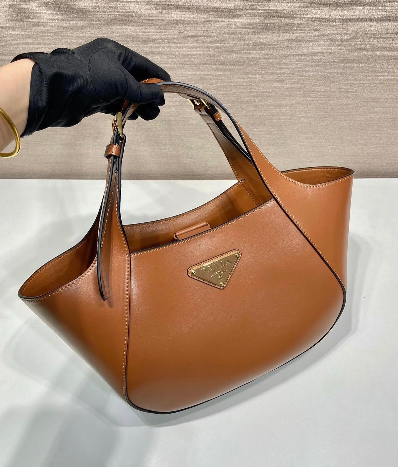 Leather Top Handle Bag