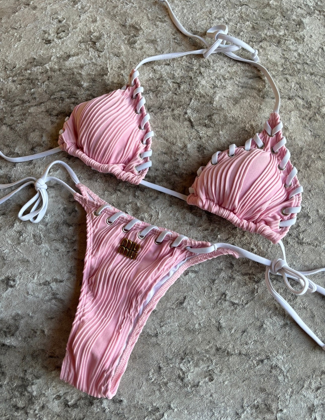 Baby Pink & white bikini