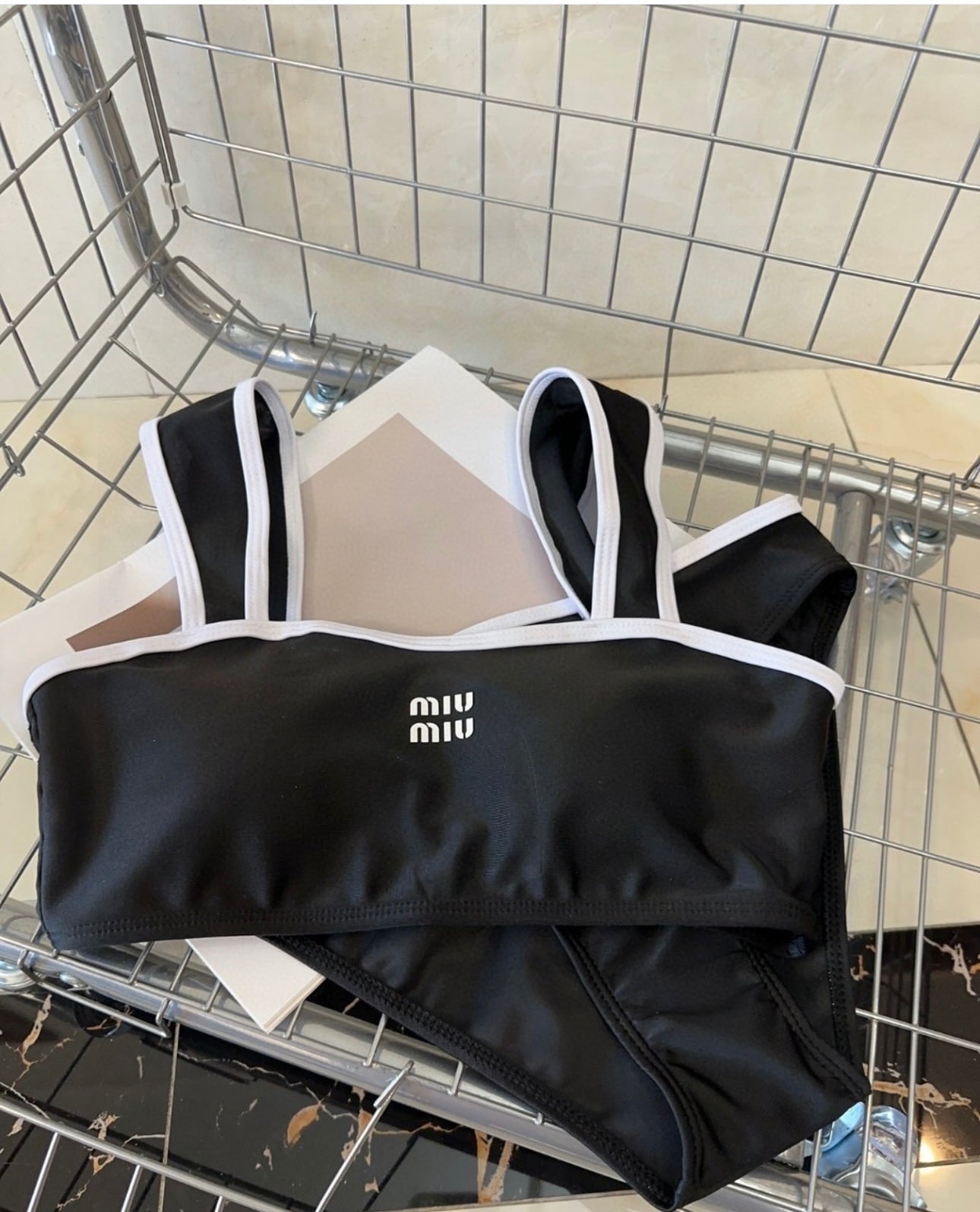 Black & white bikini