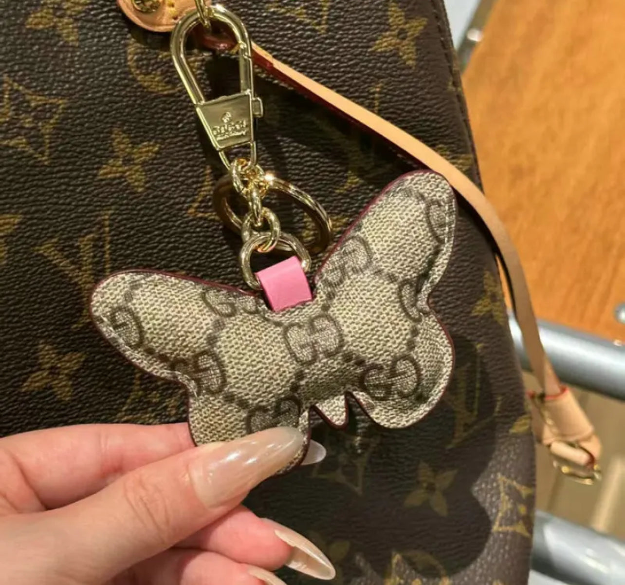 GG Butterfly Bag Charm/Keychain